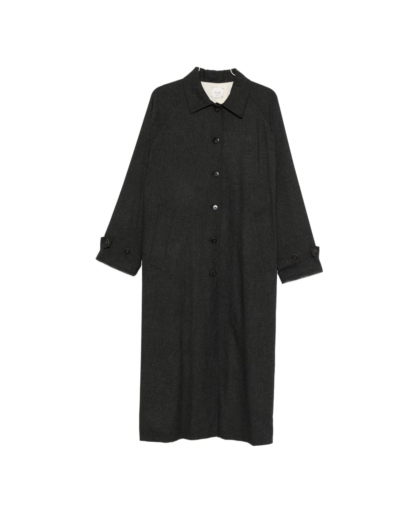 Alysi Oversized Trench Coat - Grey
