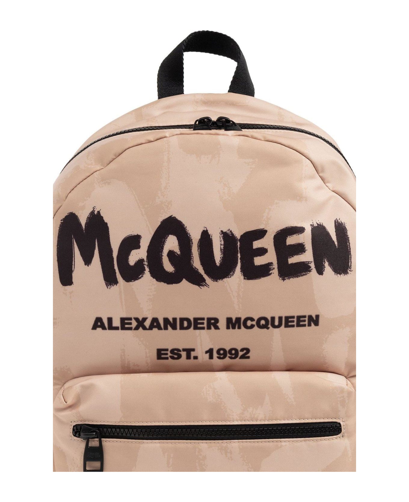 Alexander McQueen Graffiti-logo Metropolitan Backpack - Beige