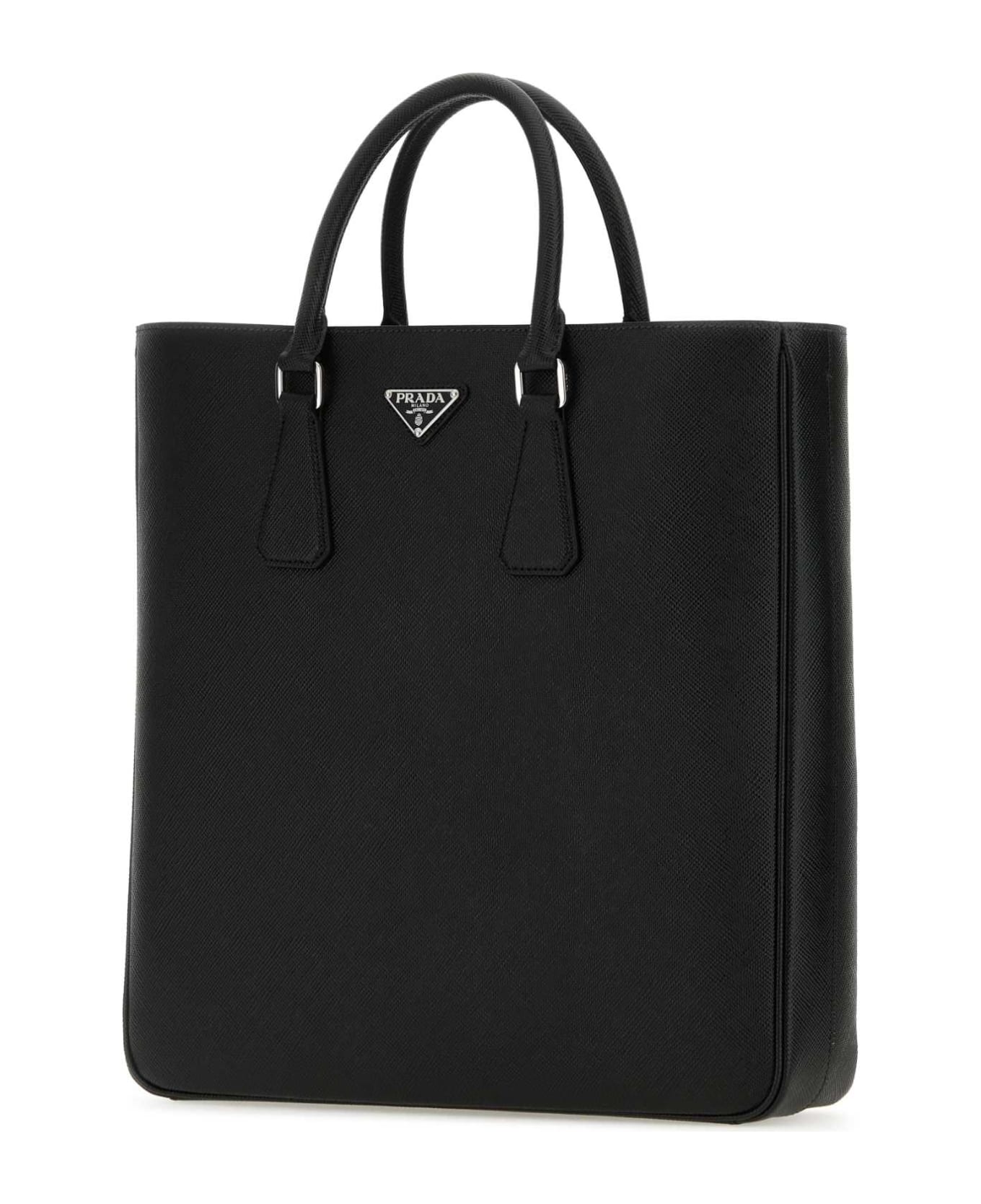 Prada Black Leather Shopping Bag - NERO トートバッグ