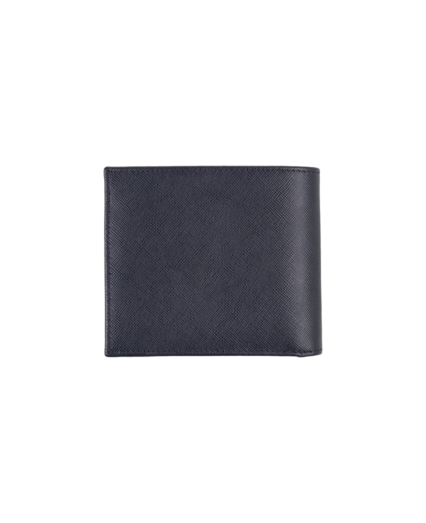 Kiton Blue Leather Wallet With Logo - Blue