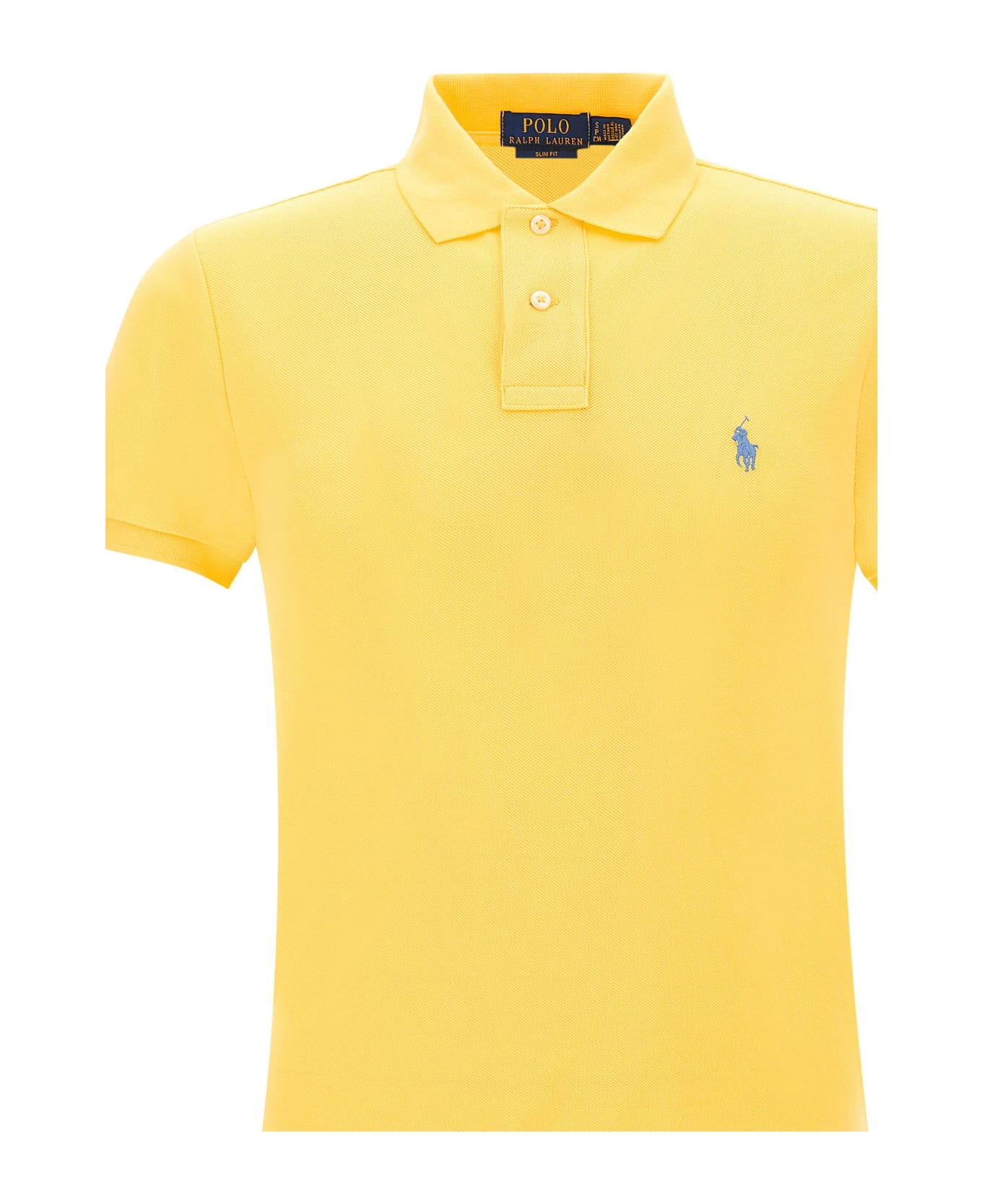 Polo Ralph Lauren "classics" Piquet Cotton Polo Shirt - YELLOW ポロシャツ