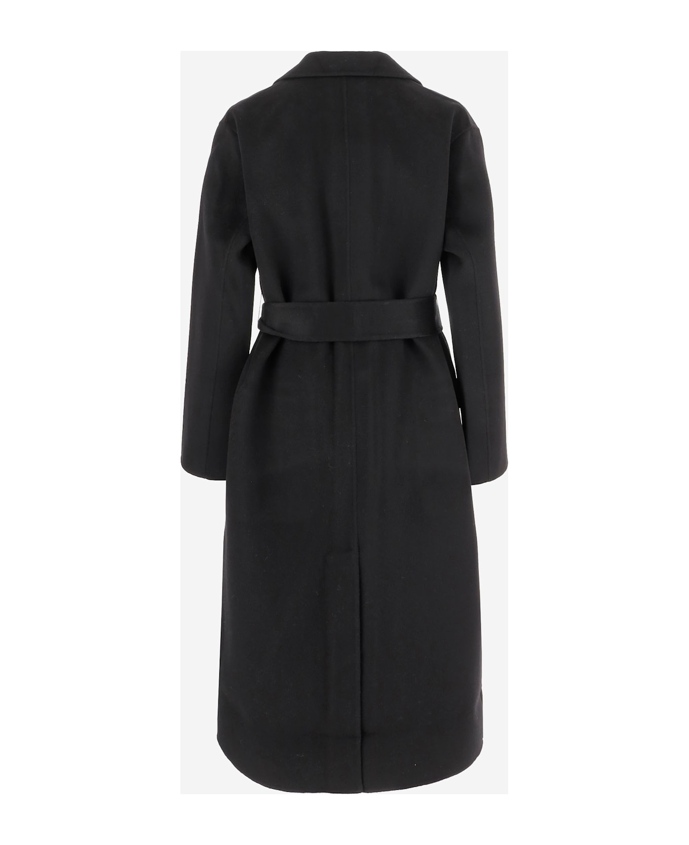 Aspesi Single-breasted Wool Coat - Black