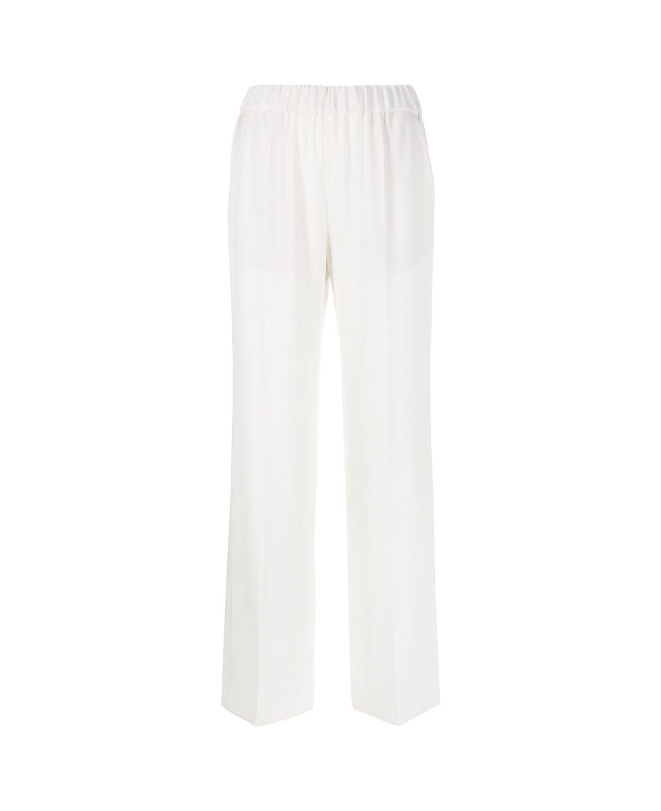 Alberto Biani Cady Elasticated Trousers - White