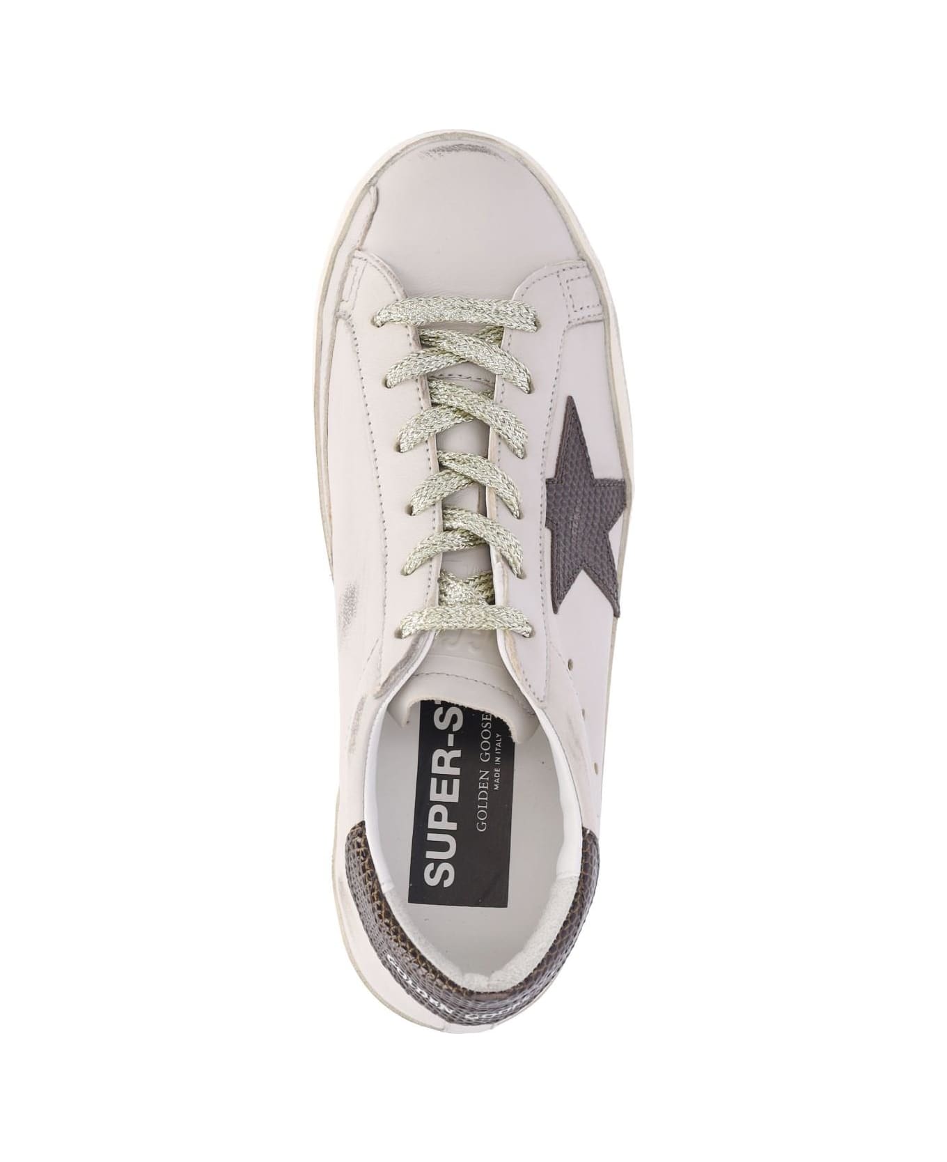 Golden Goose 'super-star' Sneakers - GREY MORN/BLACK PLUM