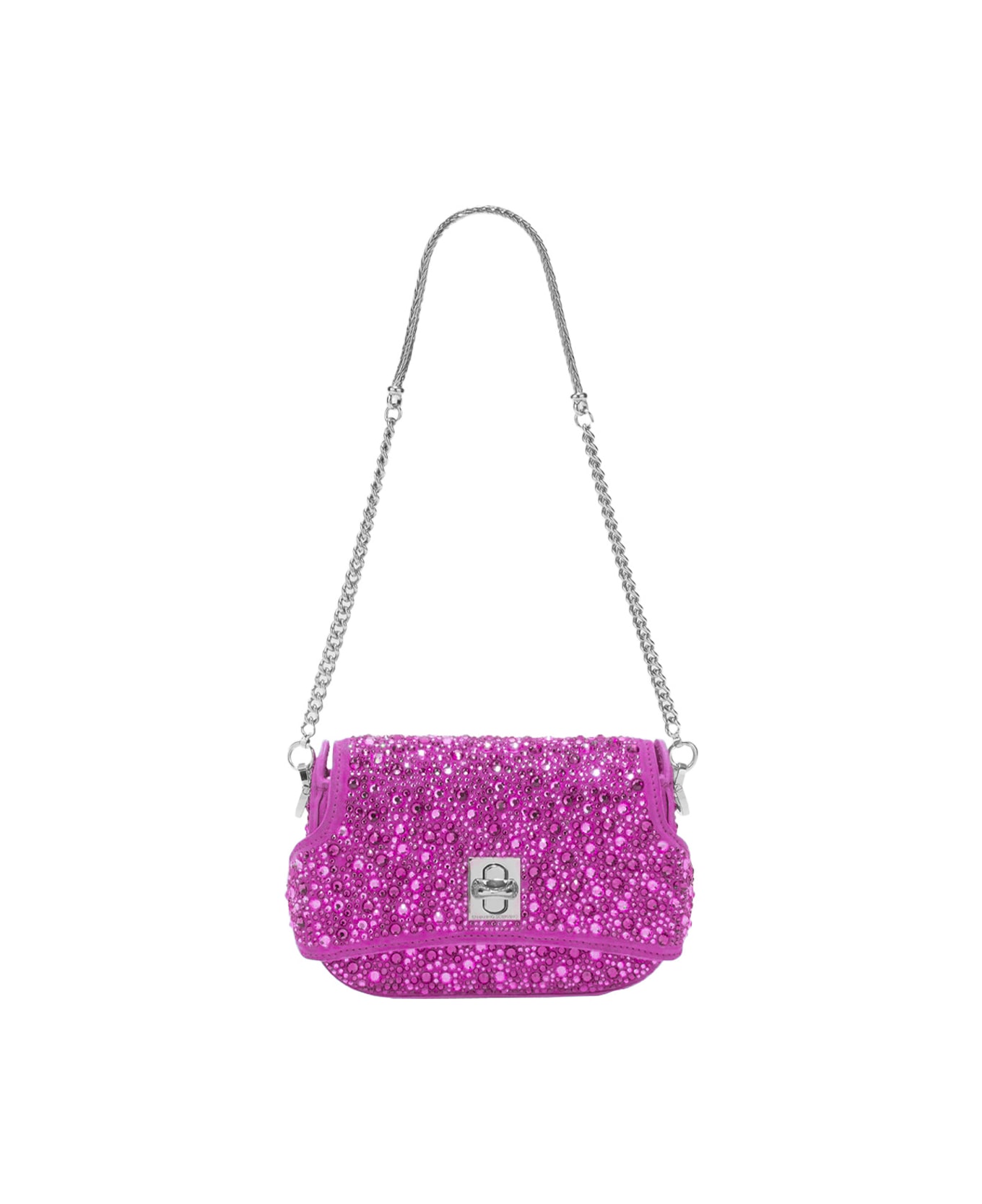 Ermanno Scervino Fuchsia Audrey Bag With Crystals - Pink ショルダーバッグ