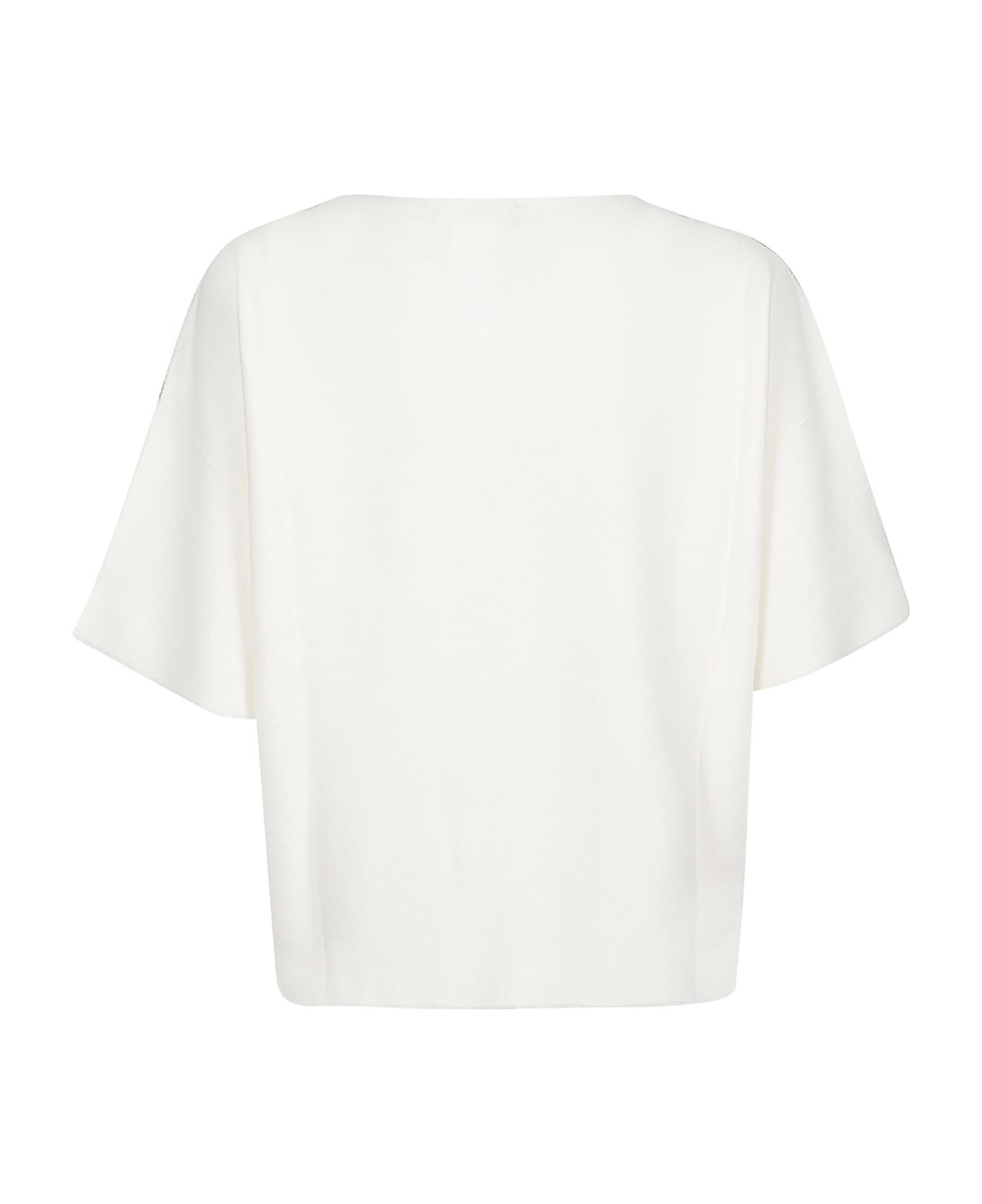 Fabiana Filippi Short Sleeve Sweater - Bianco Tシャツ