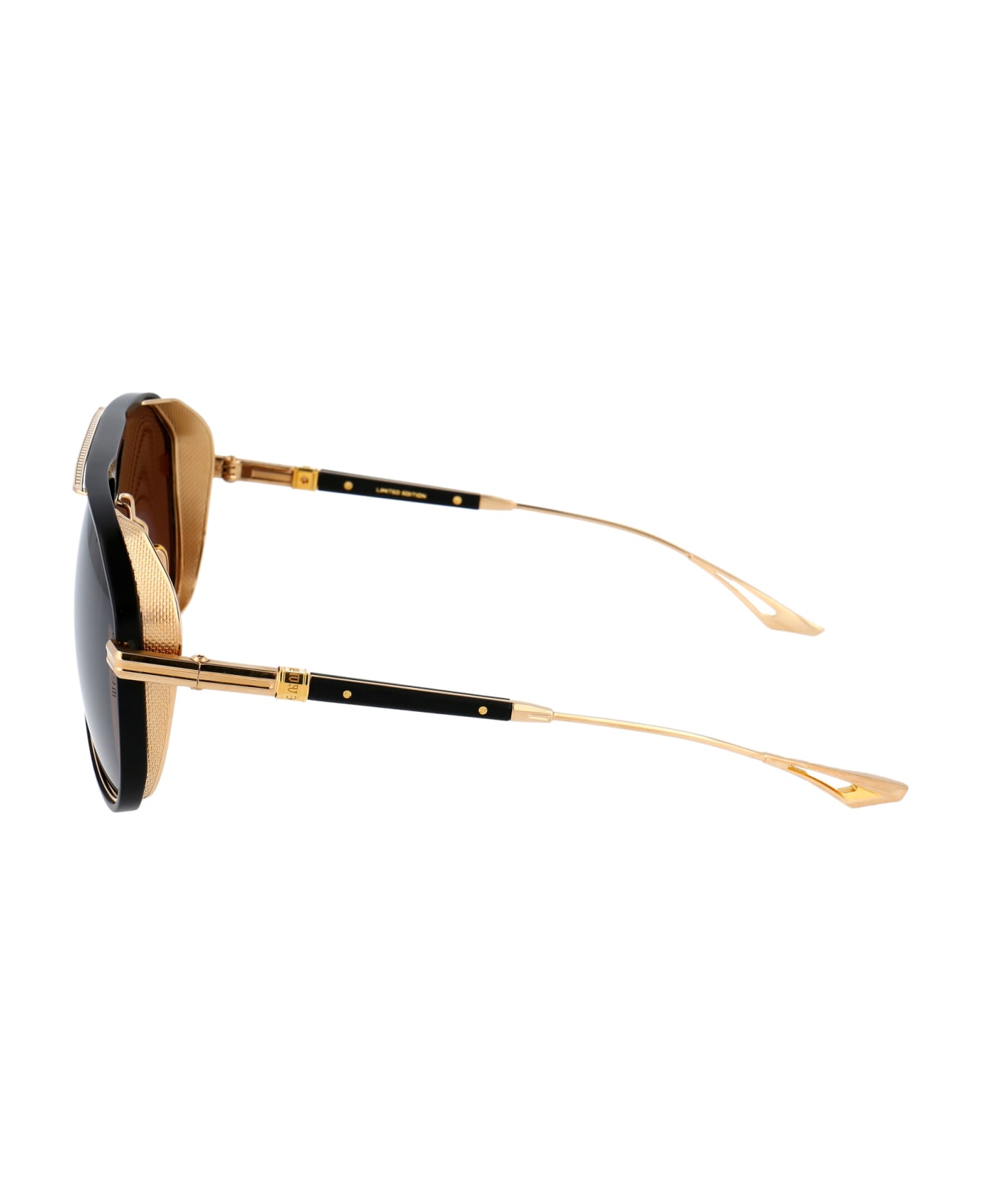 Dita Eplx.2 Sunglasses - GOLD MATTE BLACK W/ DARK BROWN POLARIZED BLACK FLASH MIRROR サングラス