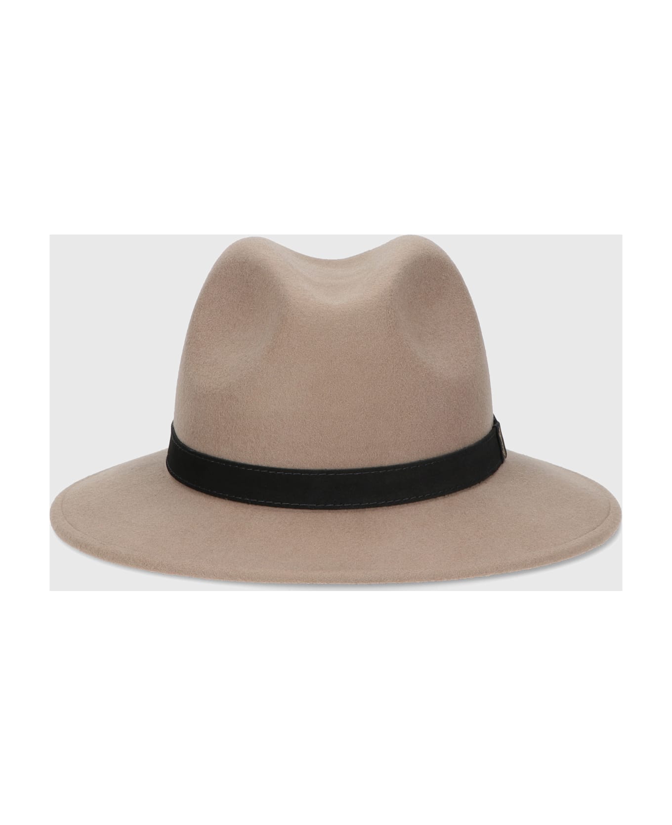 Borsalino Dario Crushable Wool Felt With Fleece Earflaps - BEIGE, BROWN HATBAND