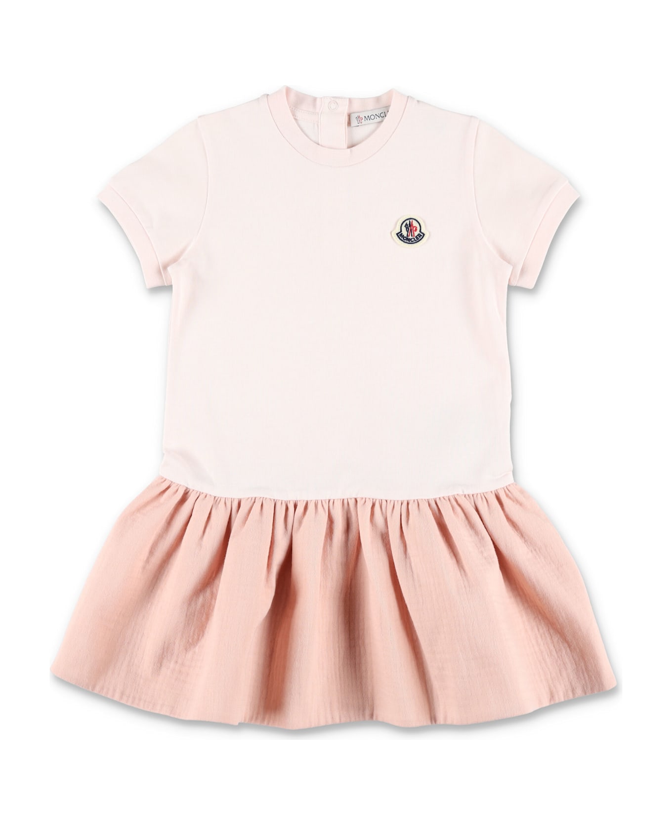 Moncler Kid - Gathered Cotton Dress - PINK