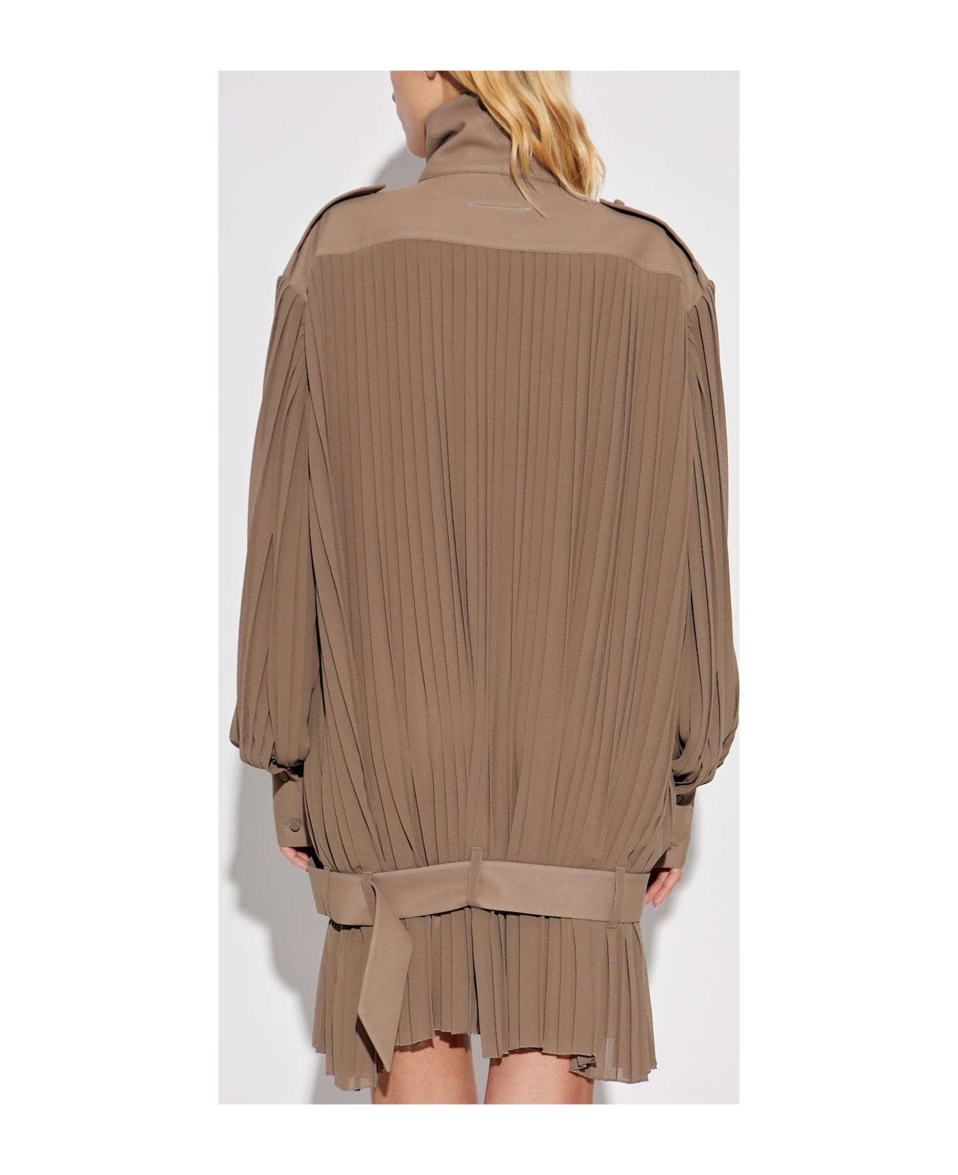 MM6 Maison Margiela Pleated Dress - Beige