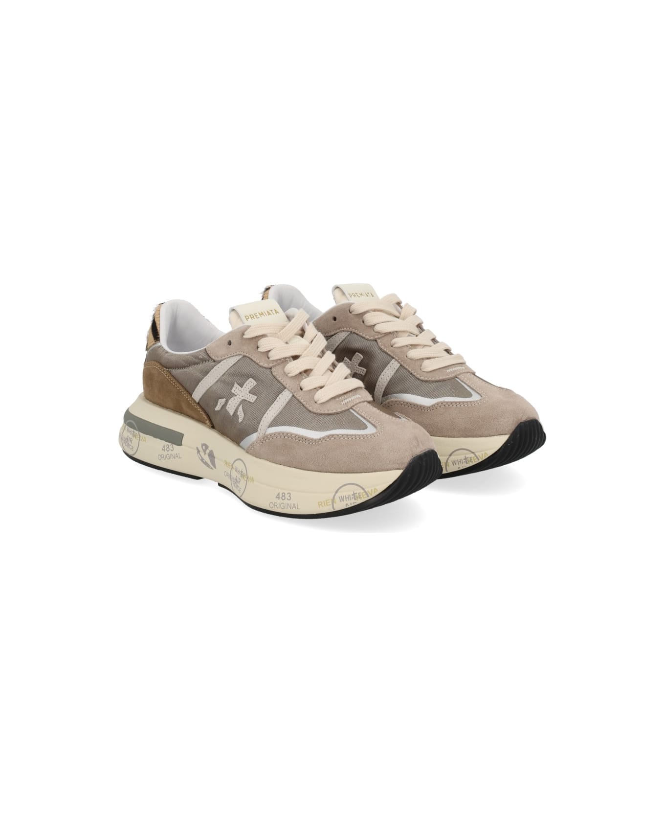 Premiata 'cassie' Sneaker - Taupe/brown