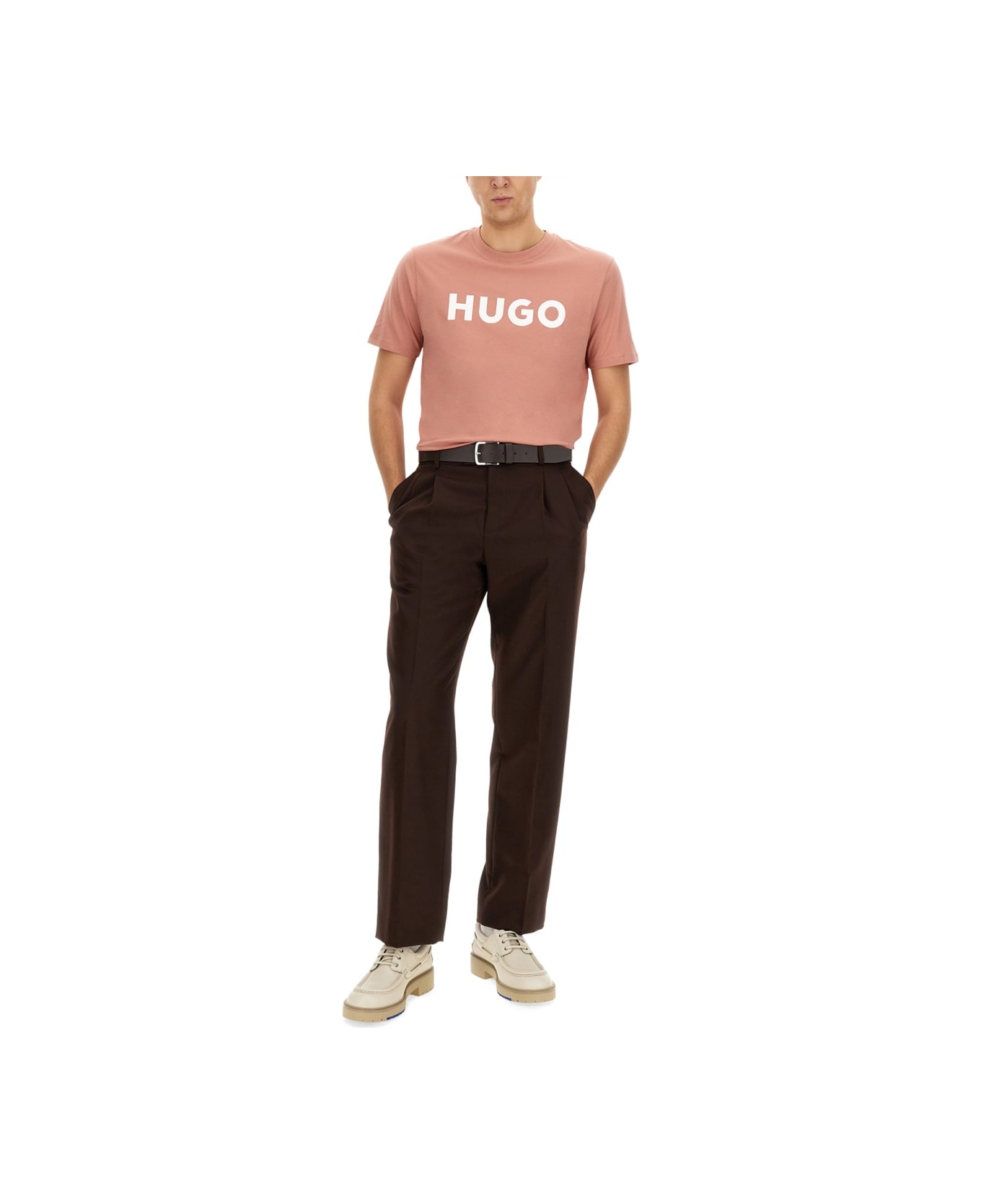 Hugo Boss T-shirt With Logo - PINK