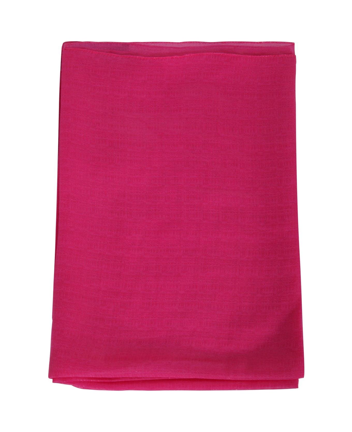 Emporio Armani Pleated Scarf - Fuxia