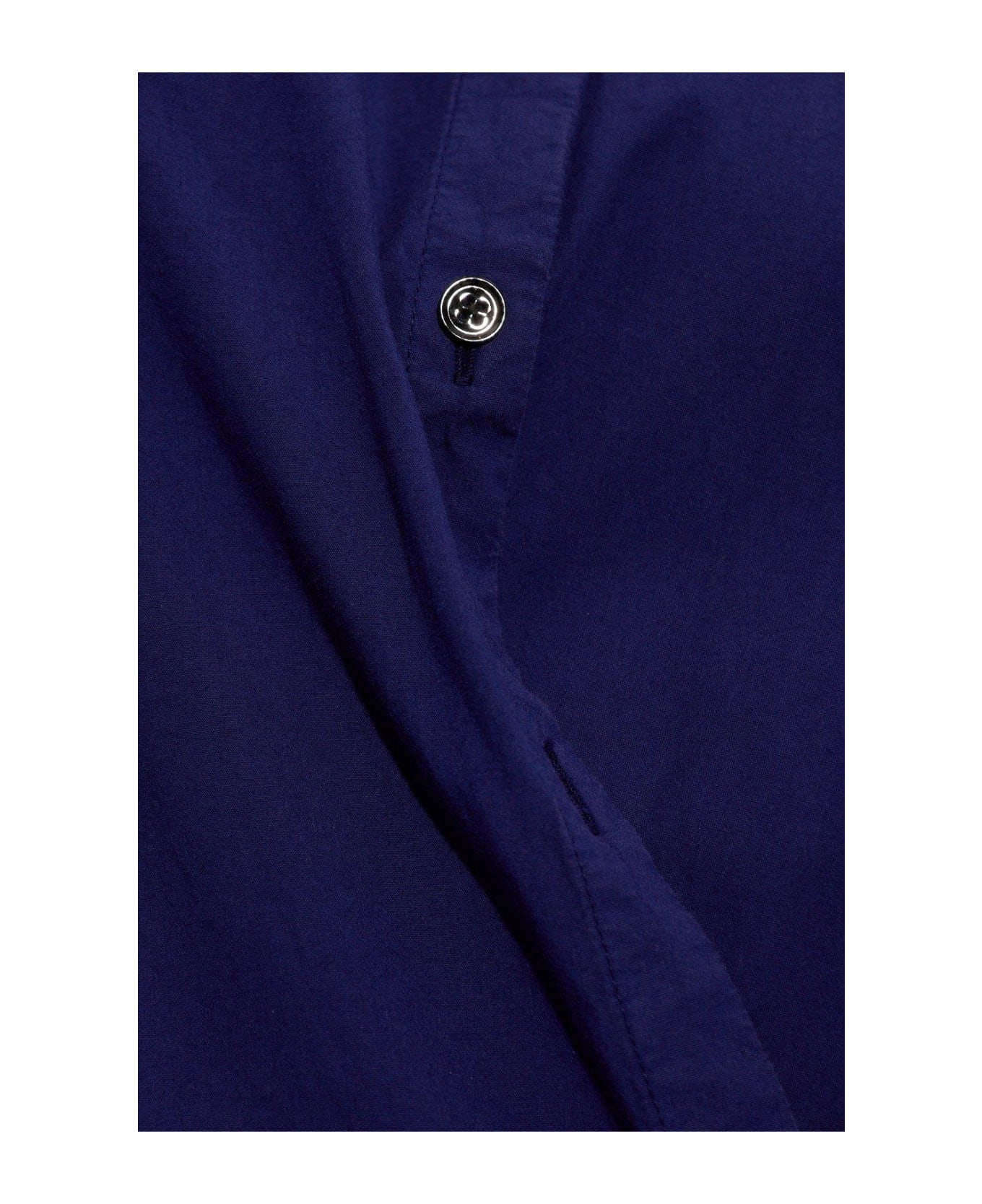 Lemaire Asymmetric Twisted Midi Shirt Dress - Blue Violet