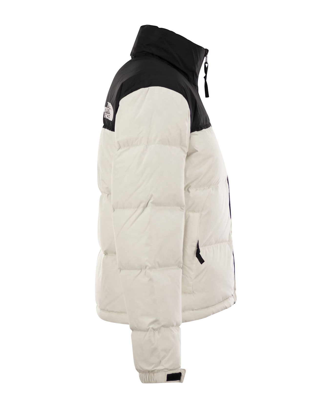 The North Face Retro 1996 - Two-tone Down Jacket - White Dune Tnf Black