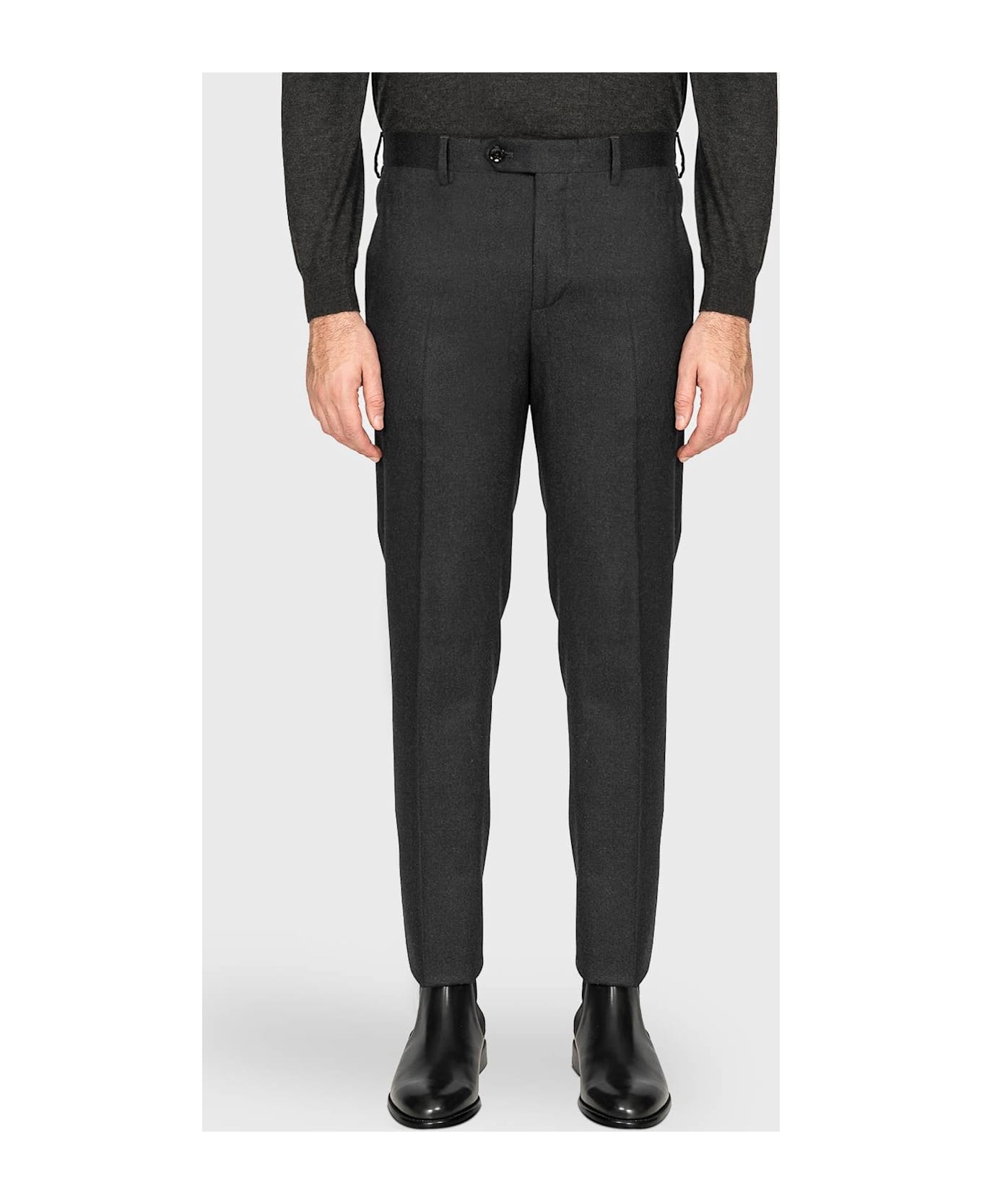 Larusmiani Velvet Trousers Howard Pants - Gray