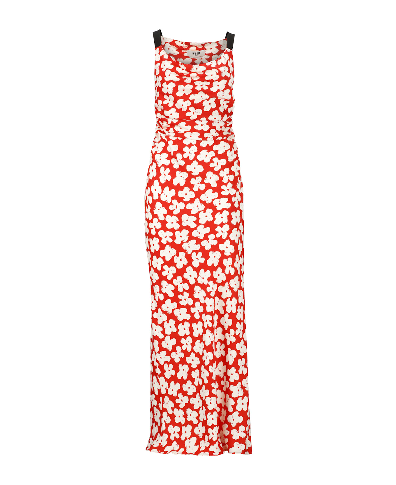 MSGM Dress With Floral Pattern - Red