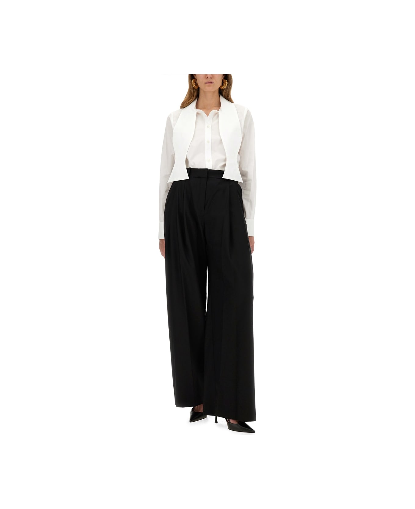 Nina Ricci Wide Pants - BLACK