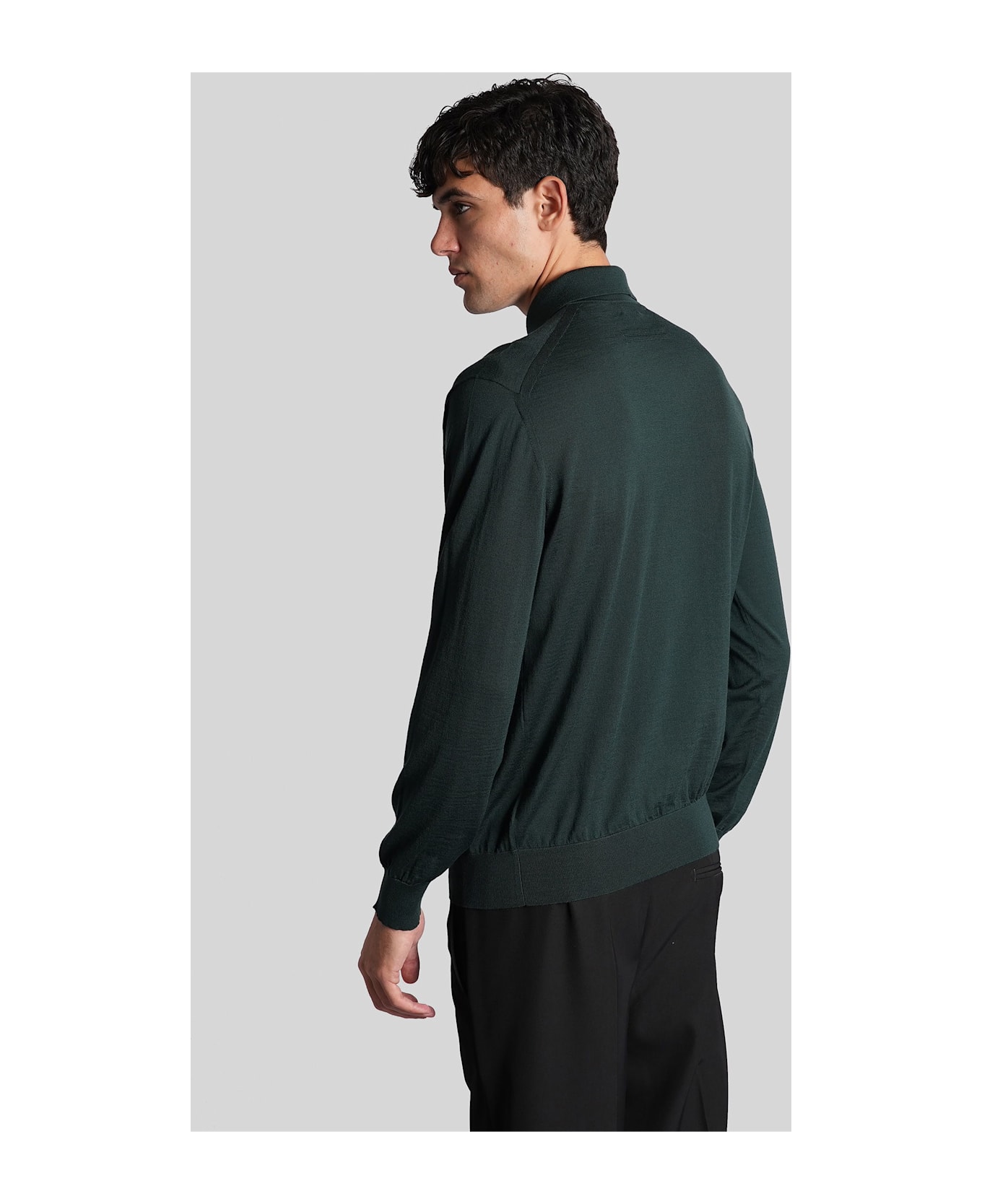 Zegna Polo In Green Wool - green