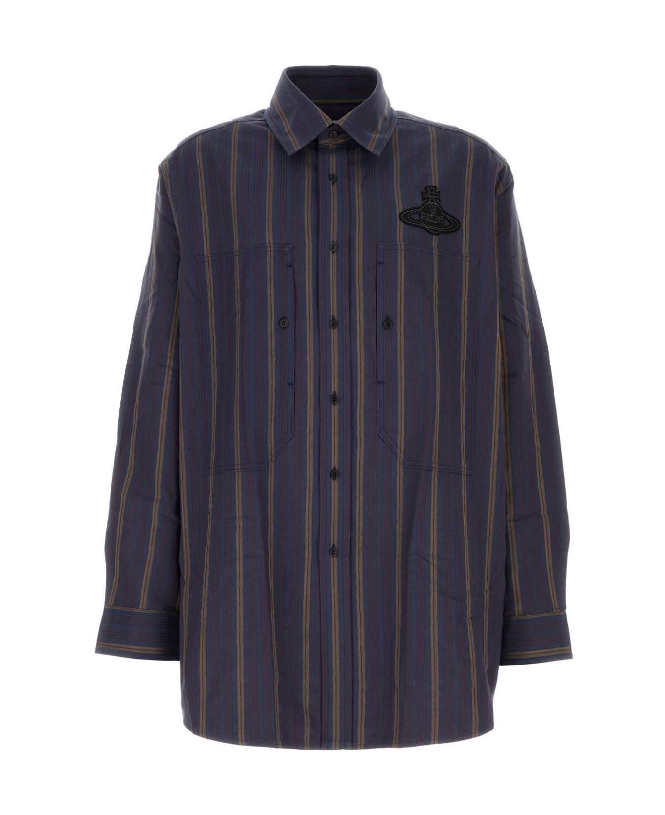 Vivienne Westwood Embroidered Oxford Shirt - DUSK