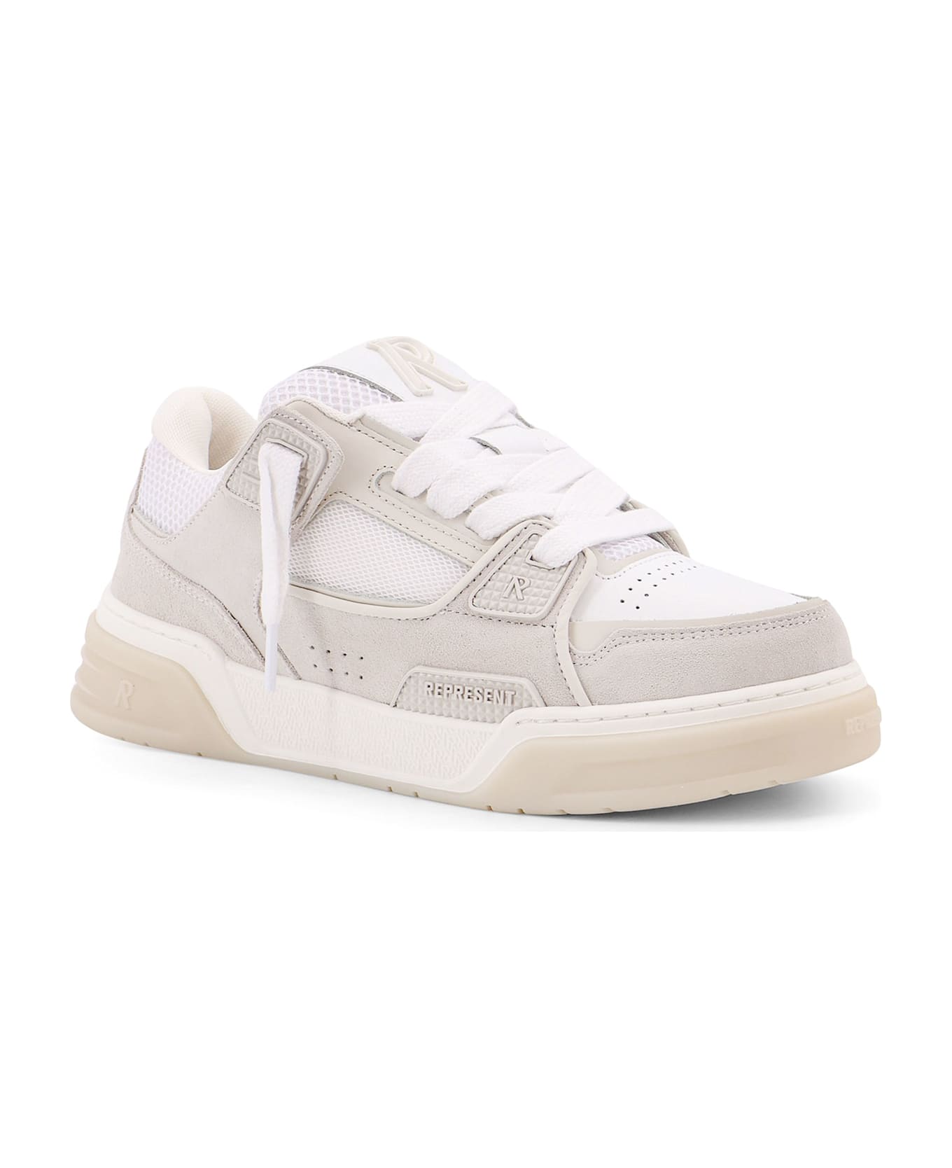 REPRESENT Studio Mesh And Suede Low-top Sneakers