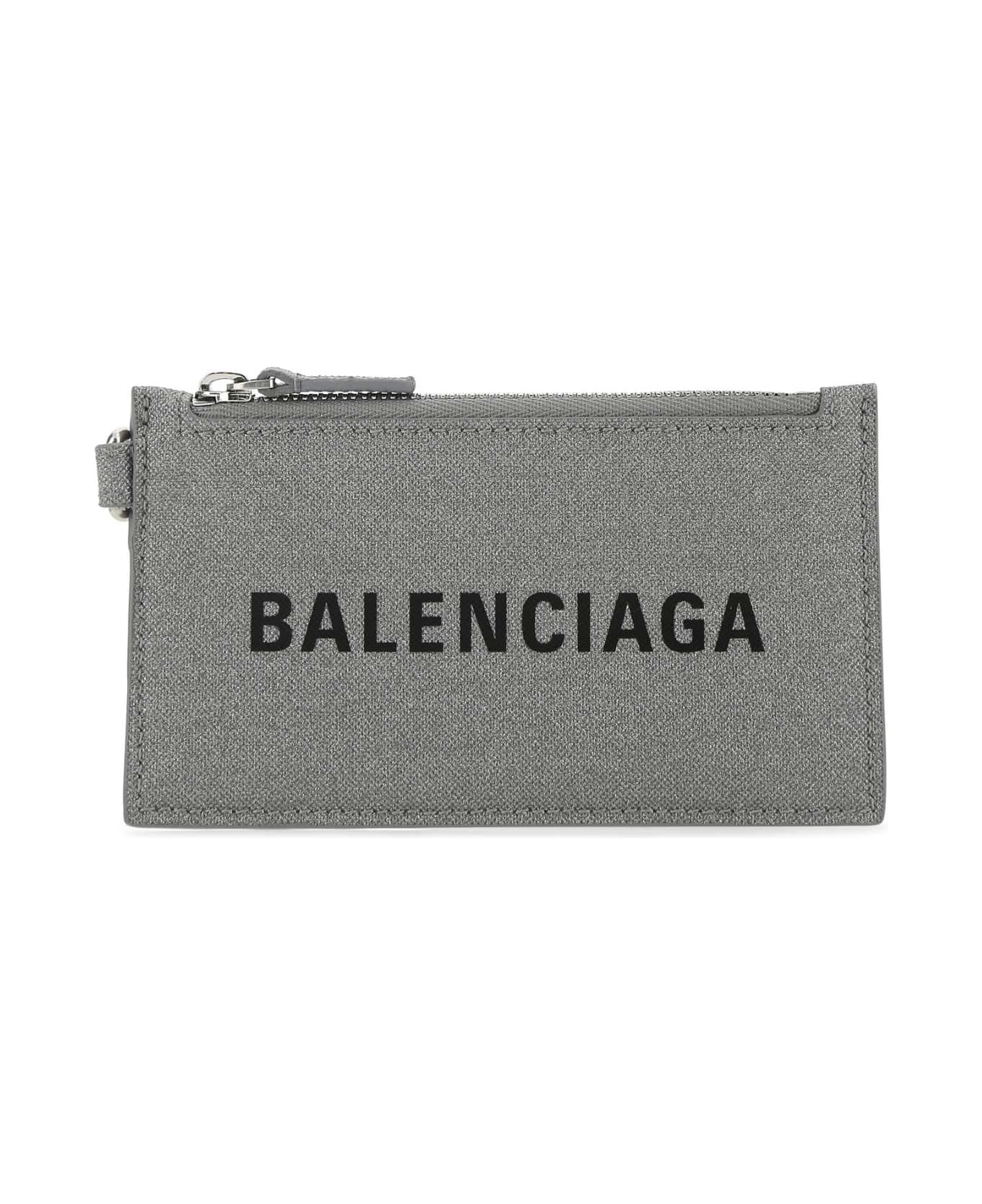 Balenciaga Grey Fabric Card Holder - 1501