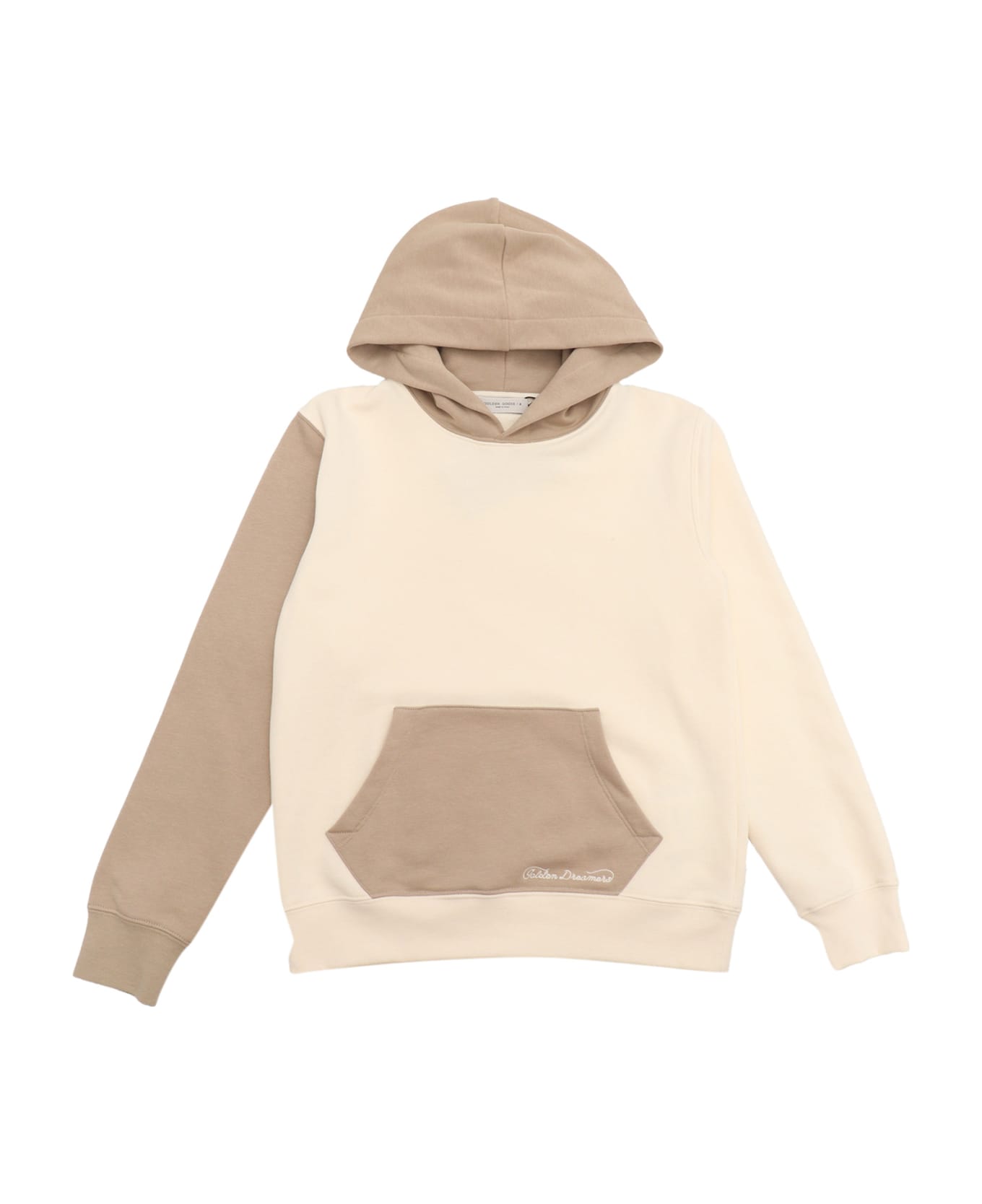 Golden Goose Journey Unisex Hoodie Sweatshirt Block Color W Embroidery - GREY