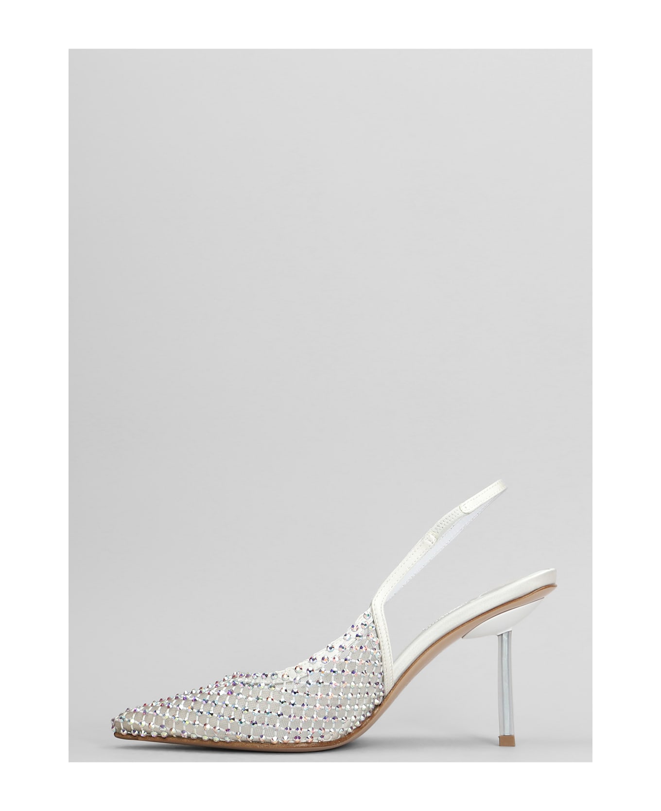 Le Silla Gilda Pumps In White Satin - white