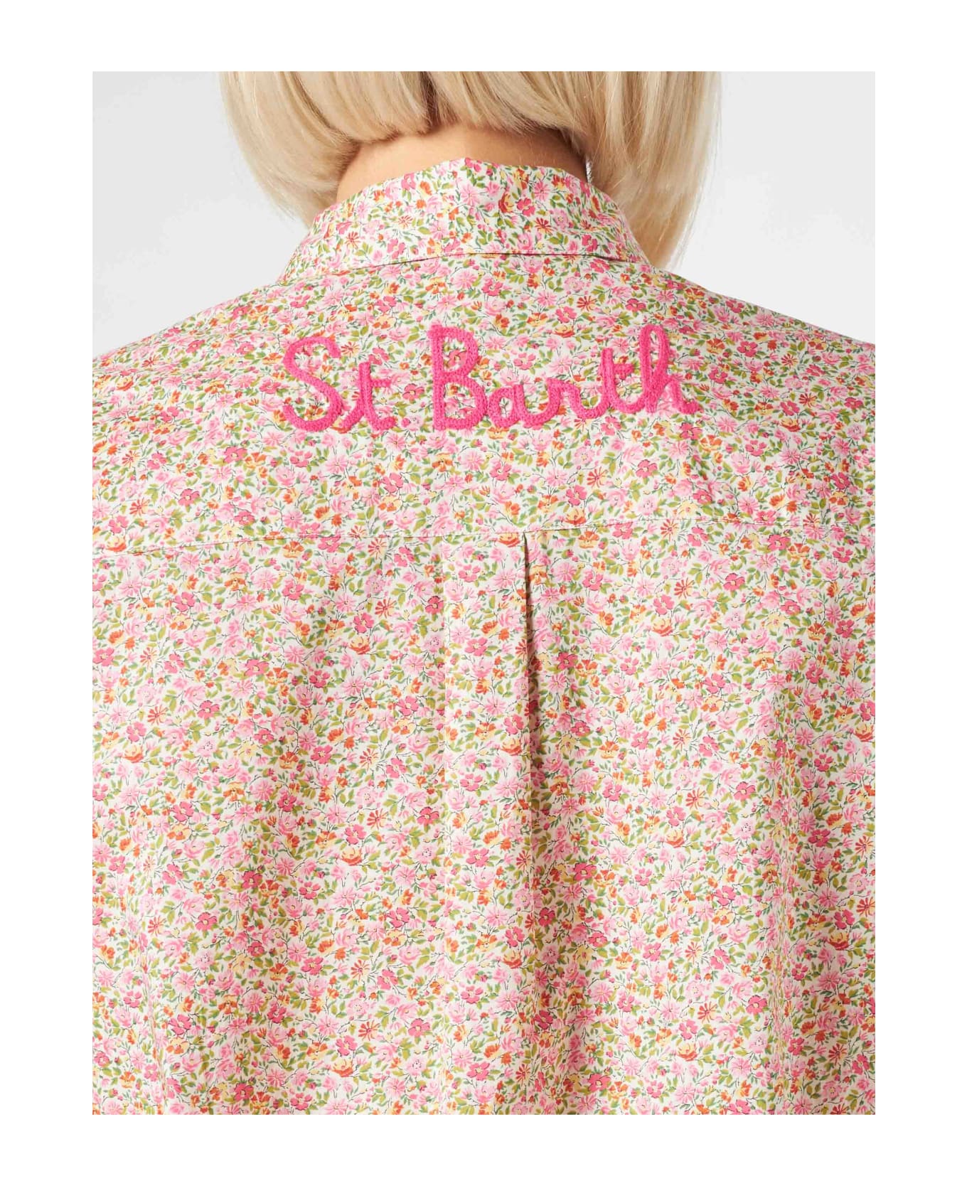 MC2 Saint Barth Woman Brigitte Cotton Shirt With Flower Print | Made With Liberty Fabric - MULTICOLOR