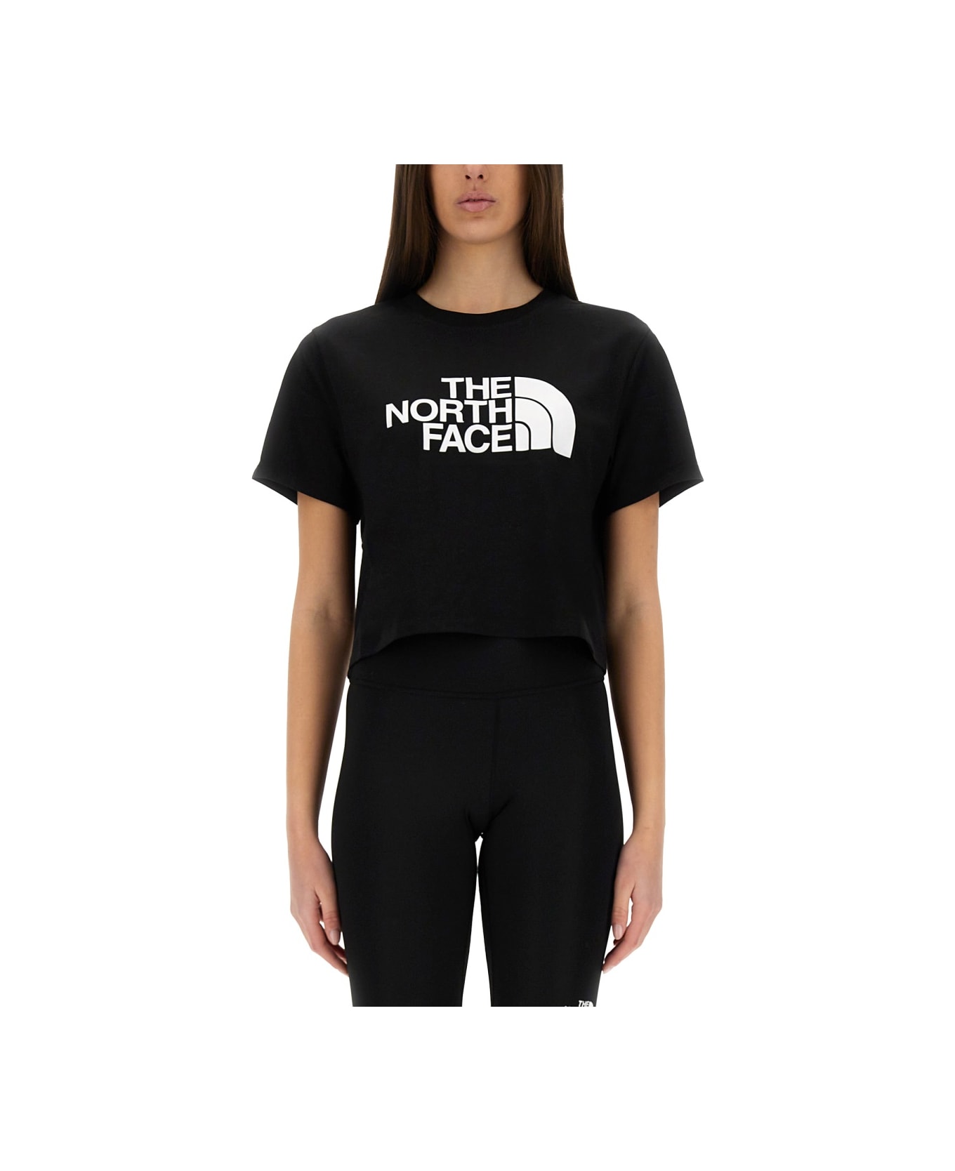 The North Face "easy" Short Waist T-shirt - BLACK
