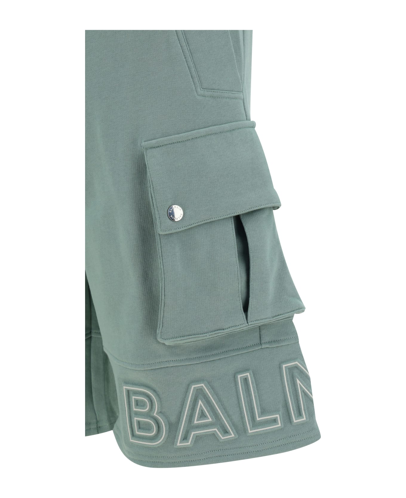 Balmain Cotton Bermuda Shorts - green ショートパンツ