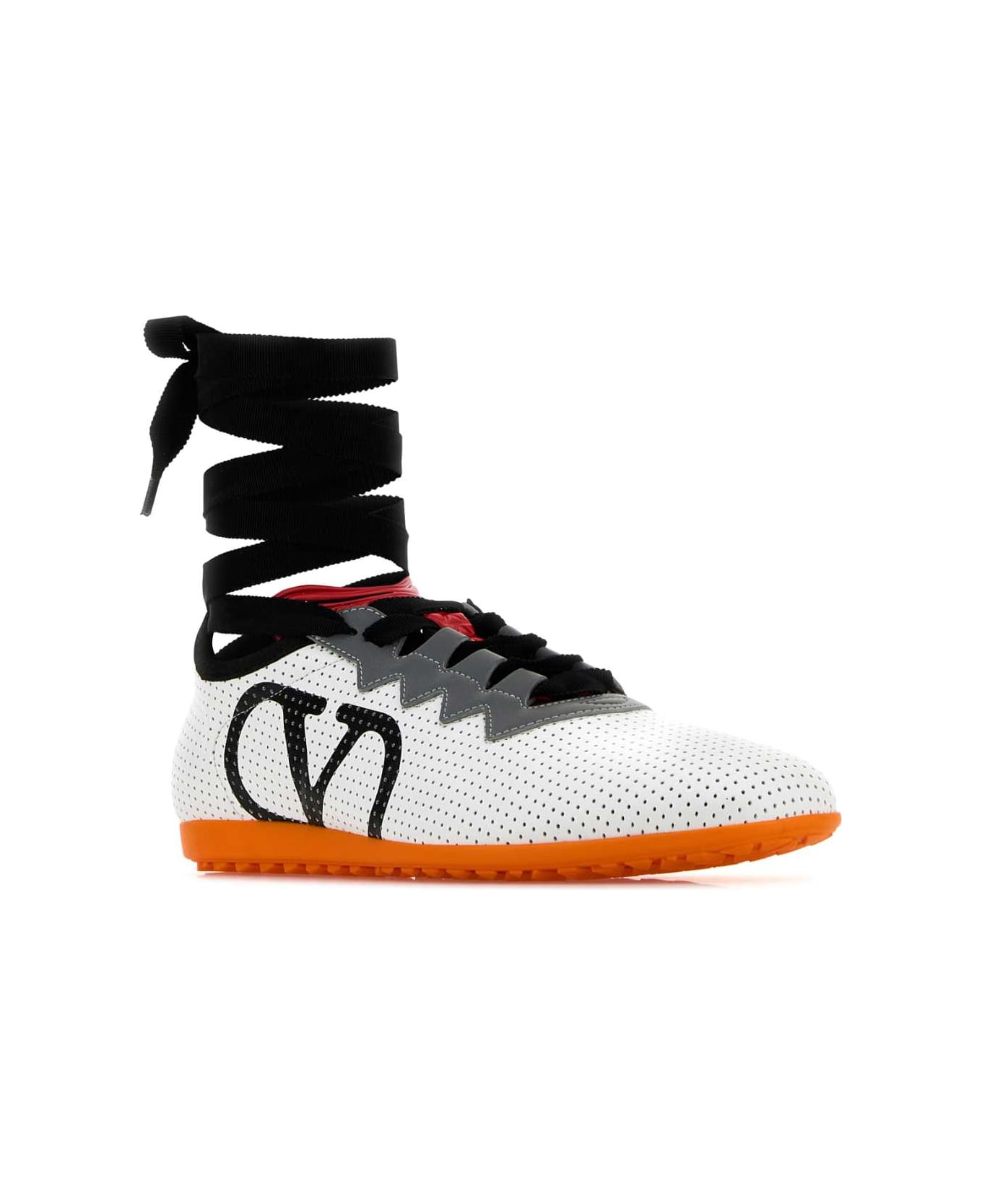 Valentino Garavani White Nappa Leather Chromathon Sneakers - MultiColour