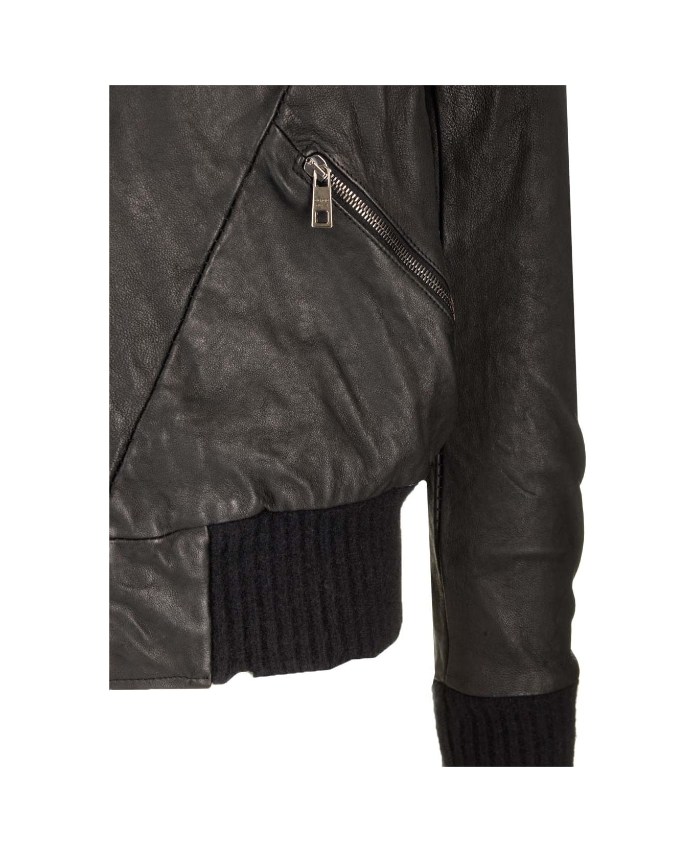 Giorgio Brato Bomber Brushed Vegetal Lamb Leather - Black