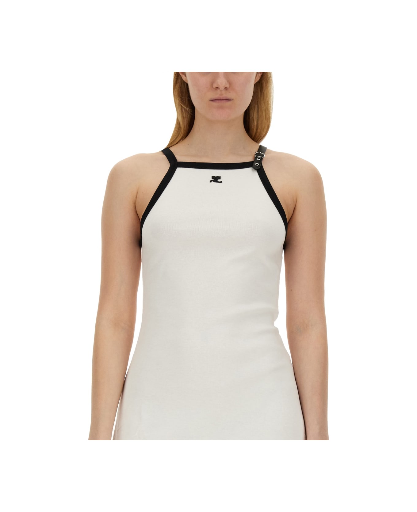 Courrèges Dress With Logo - WHITE