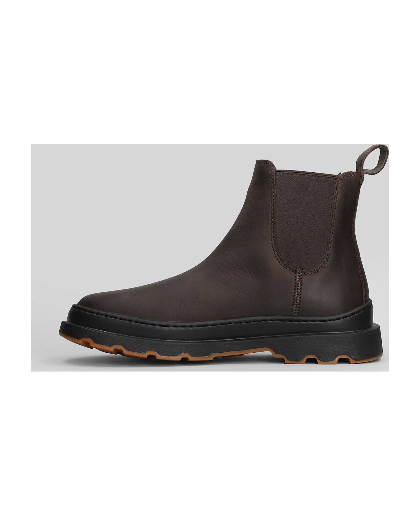 Camper Brutus Ankle Boots In Brown Leather - brown