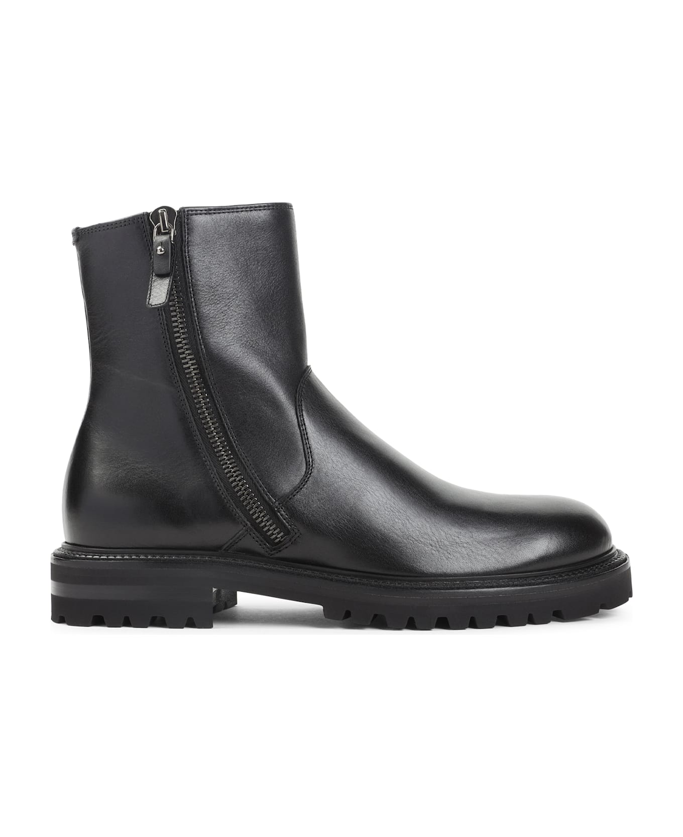 Giorgio Armani Leather Boots - Black Beauty
