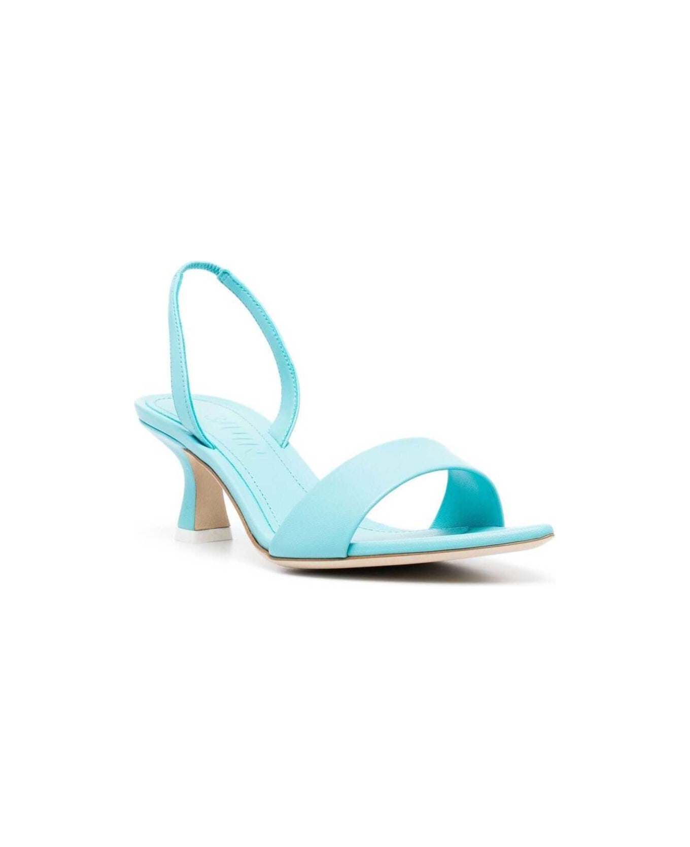 3JUIN 'orchid' Light Blue Pointed Sandals In Leather Woman - Light blue