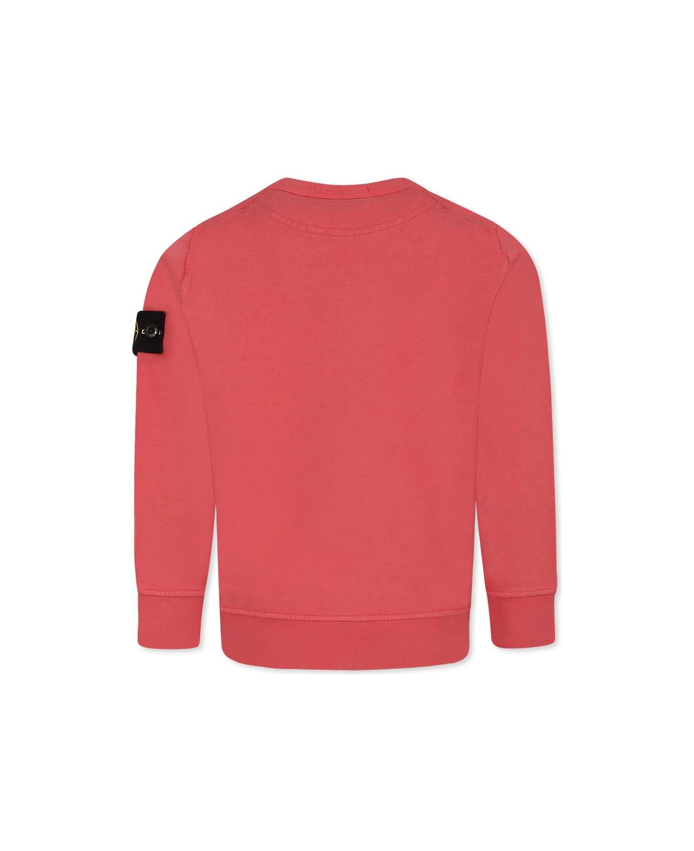 Stone Island Junior Red Sweatshirt For Boy With Compass - Red