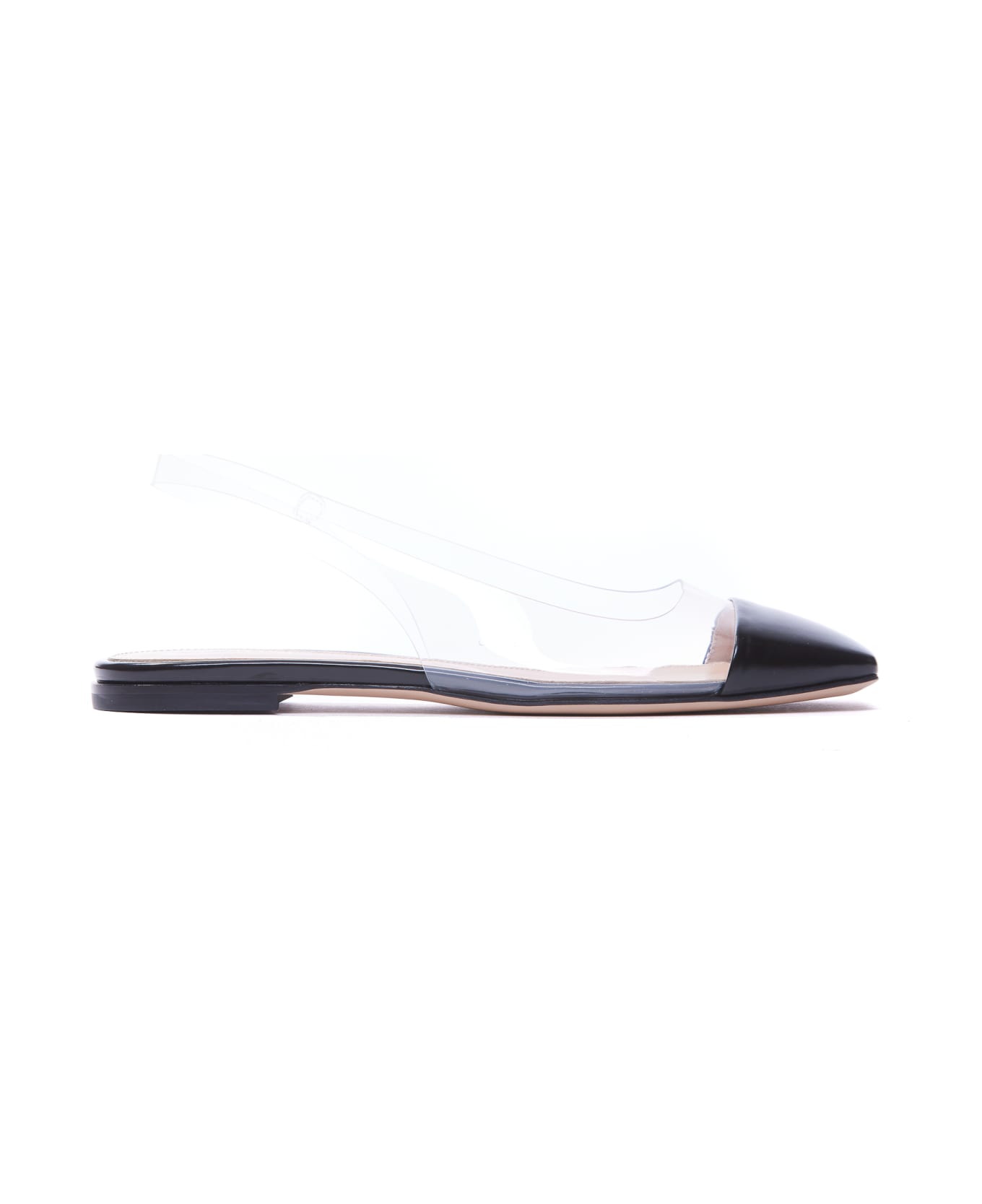 Gianvito Rossi Plexi Flat Slingback - Black フラットシューズ