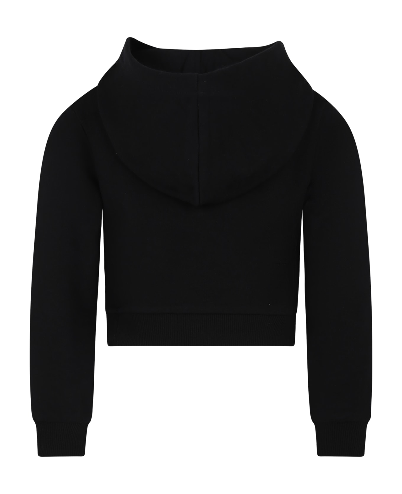 Balmain Black Sweatshirt For Girl With Logo - Black