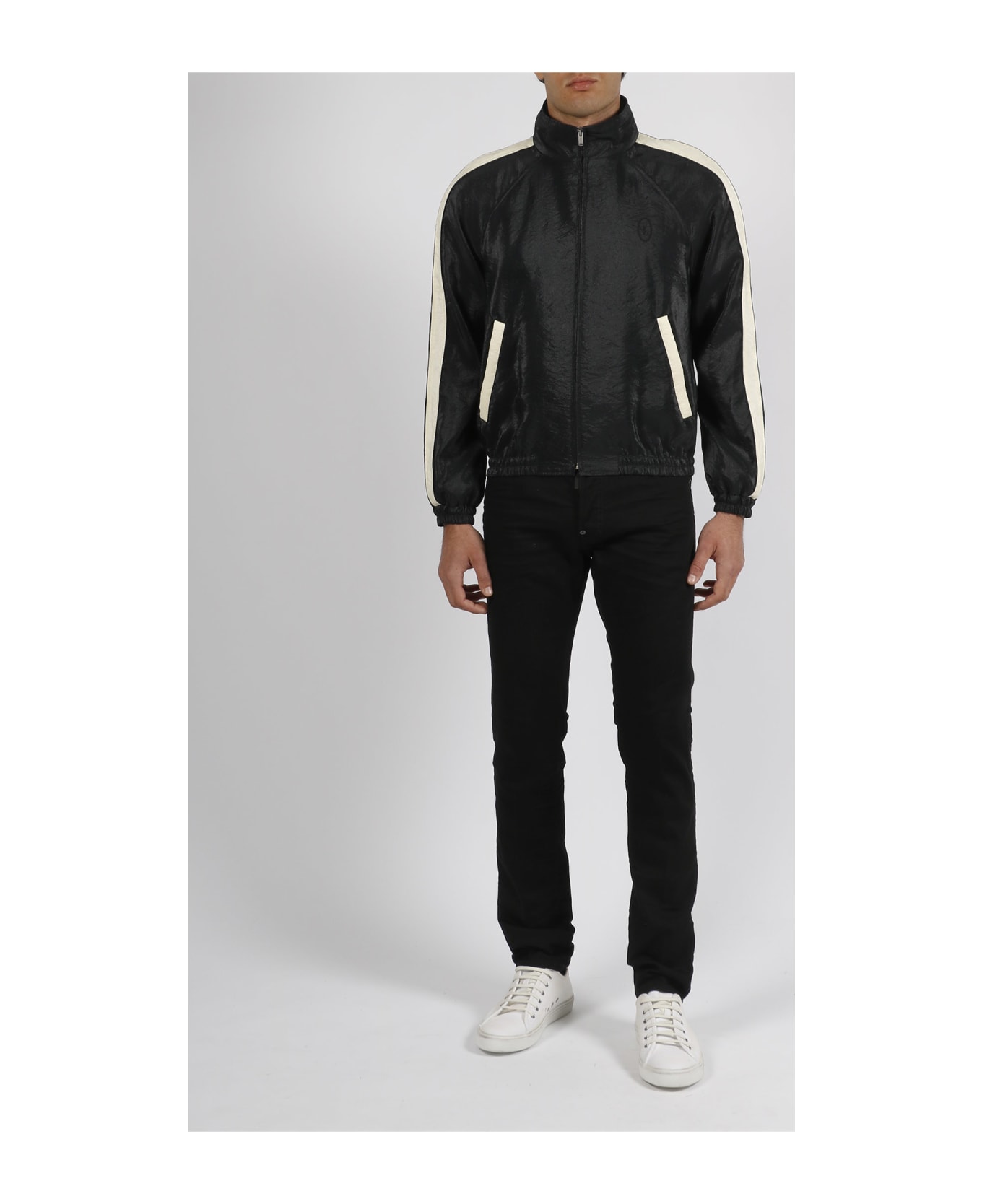 Saint Laurent Monogram Zip Jacket - Black
