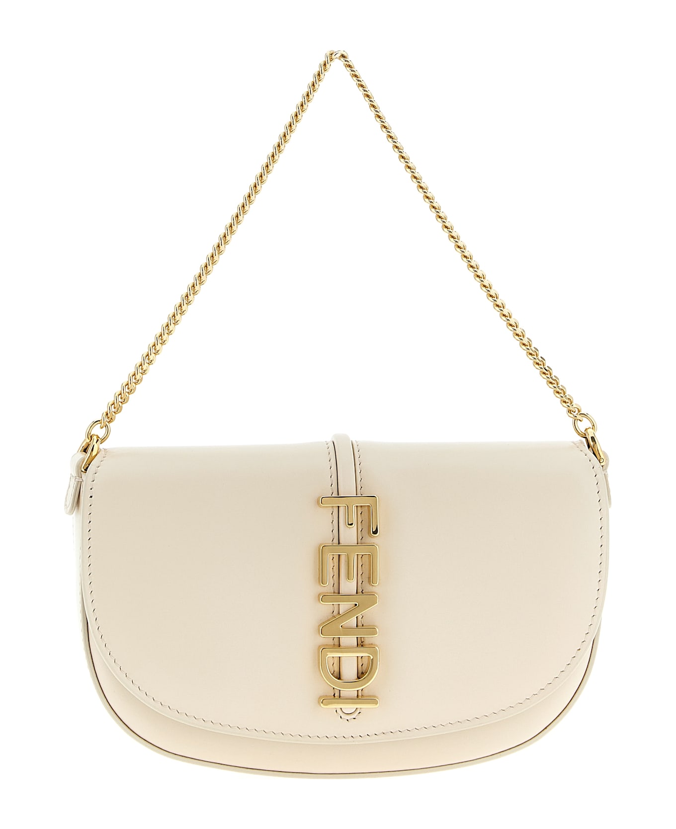 Fendi 'fendigraphy' Wallet On Chain - Beige