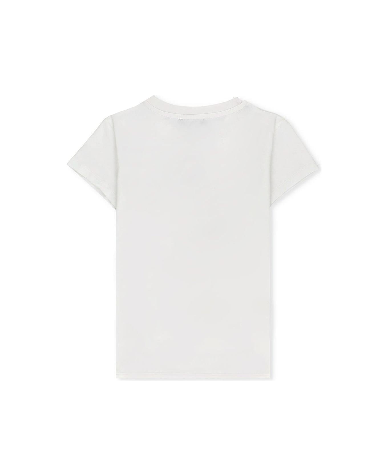 Balmain Logo Lettering Crewneck T-shirt - White