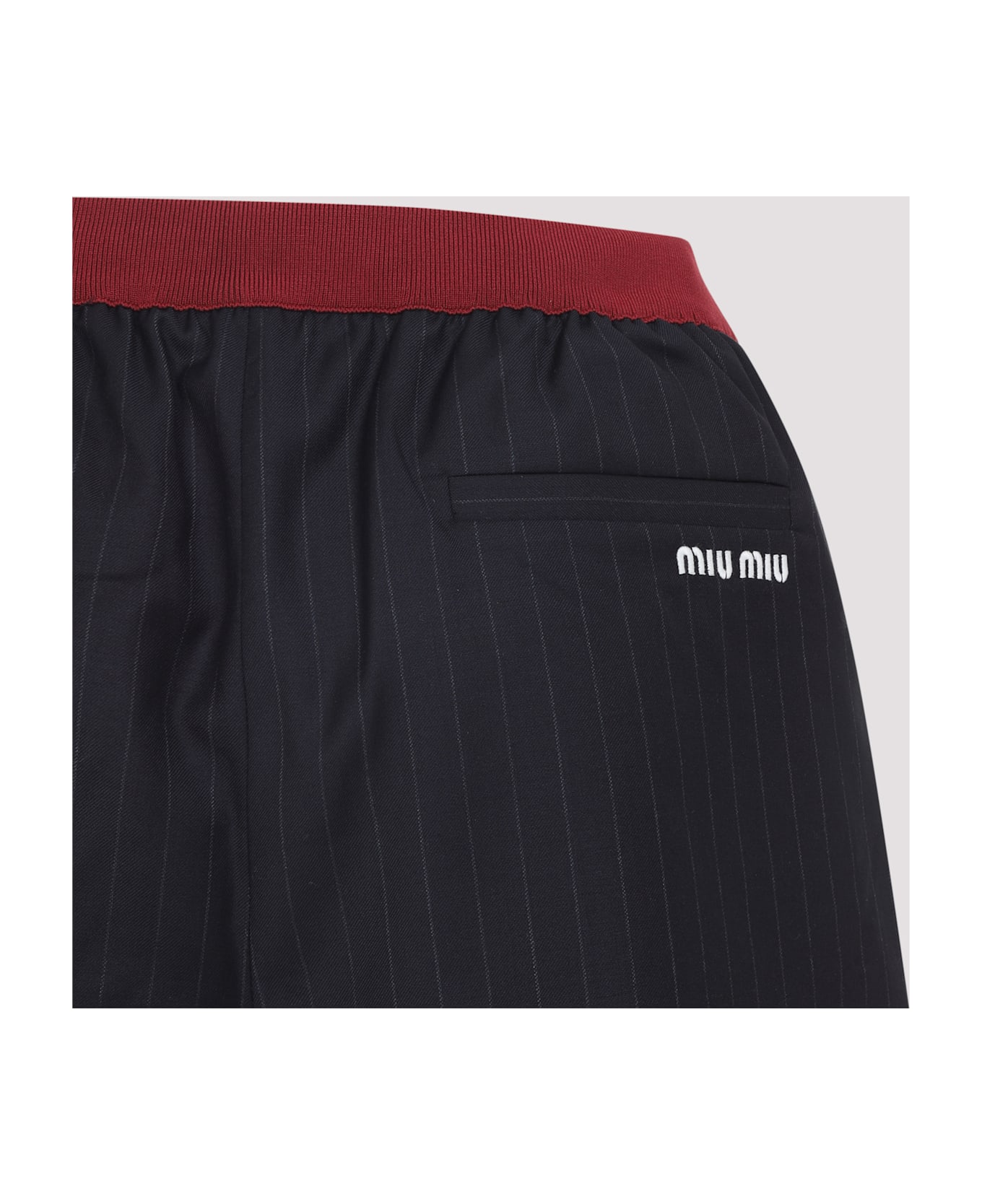 Miu Miu Virgin Wool Shorts - Bleu