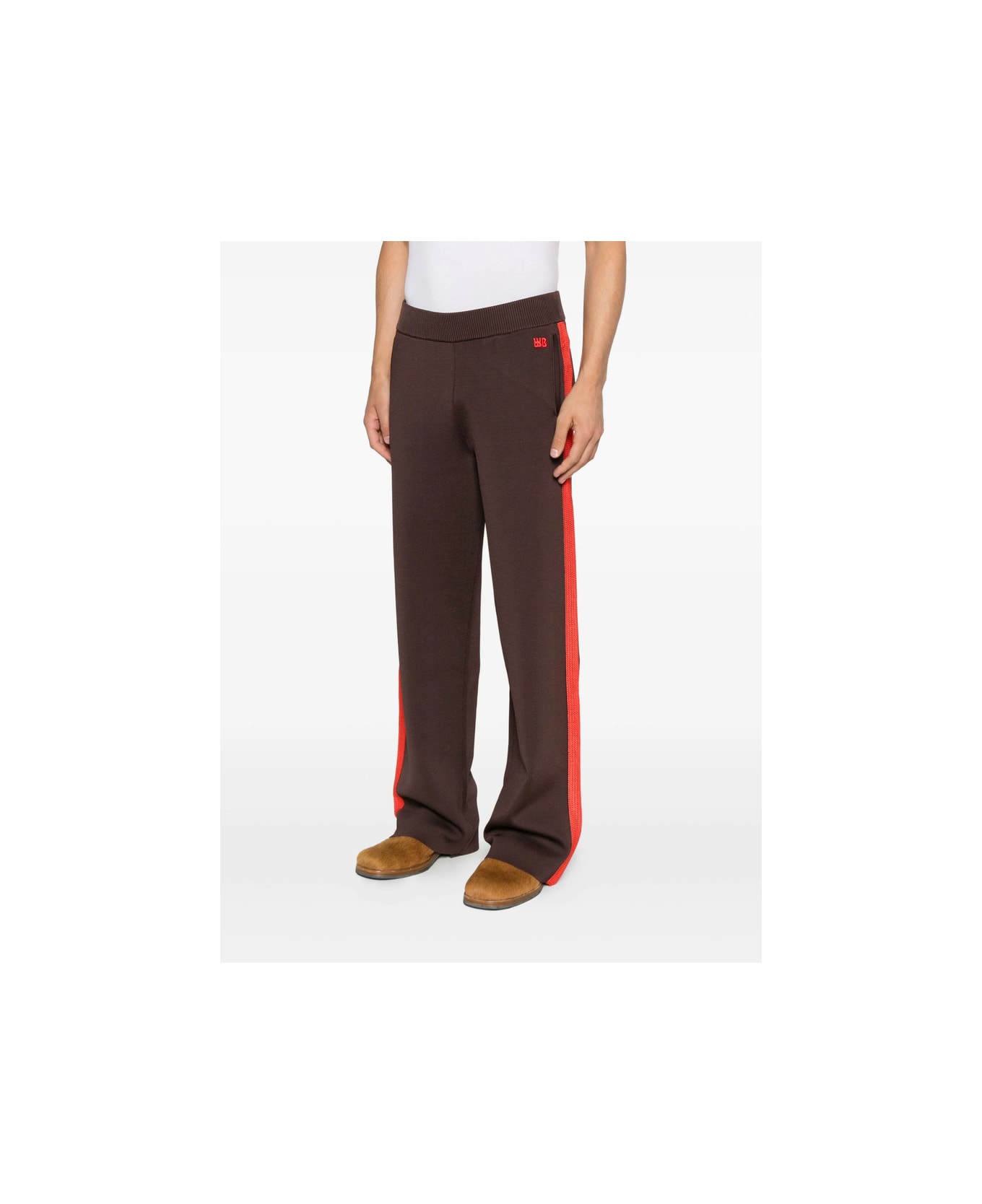 Wales Bonner Pant - BROWN/WHITE