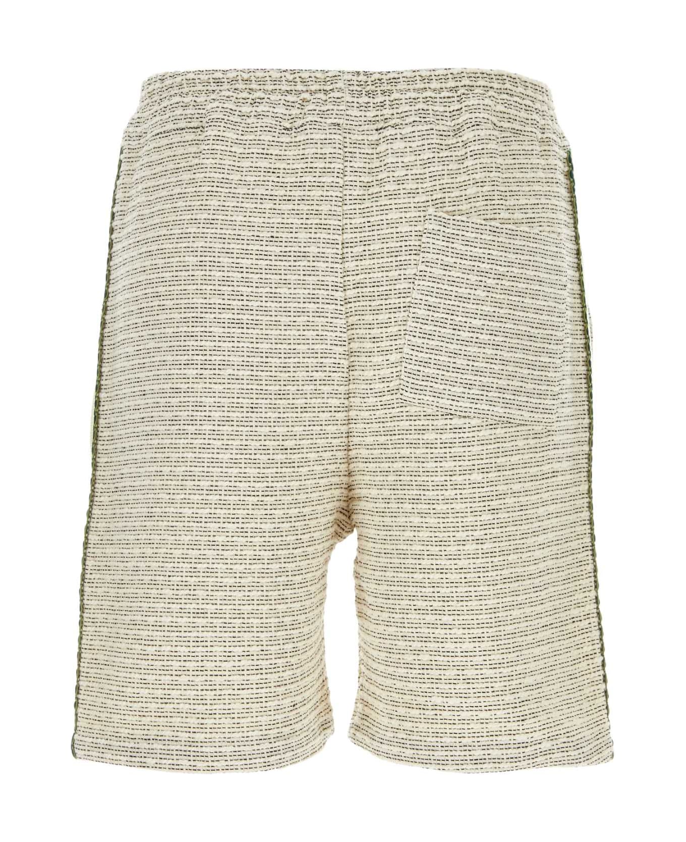 Drôle de Monsieur Two-tone Tweed Bermuda Shorts - Beige