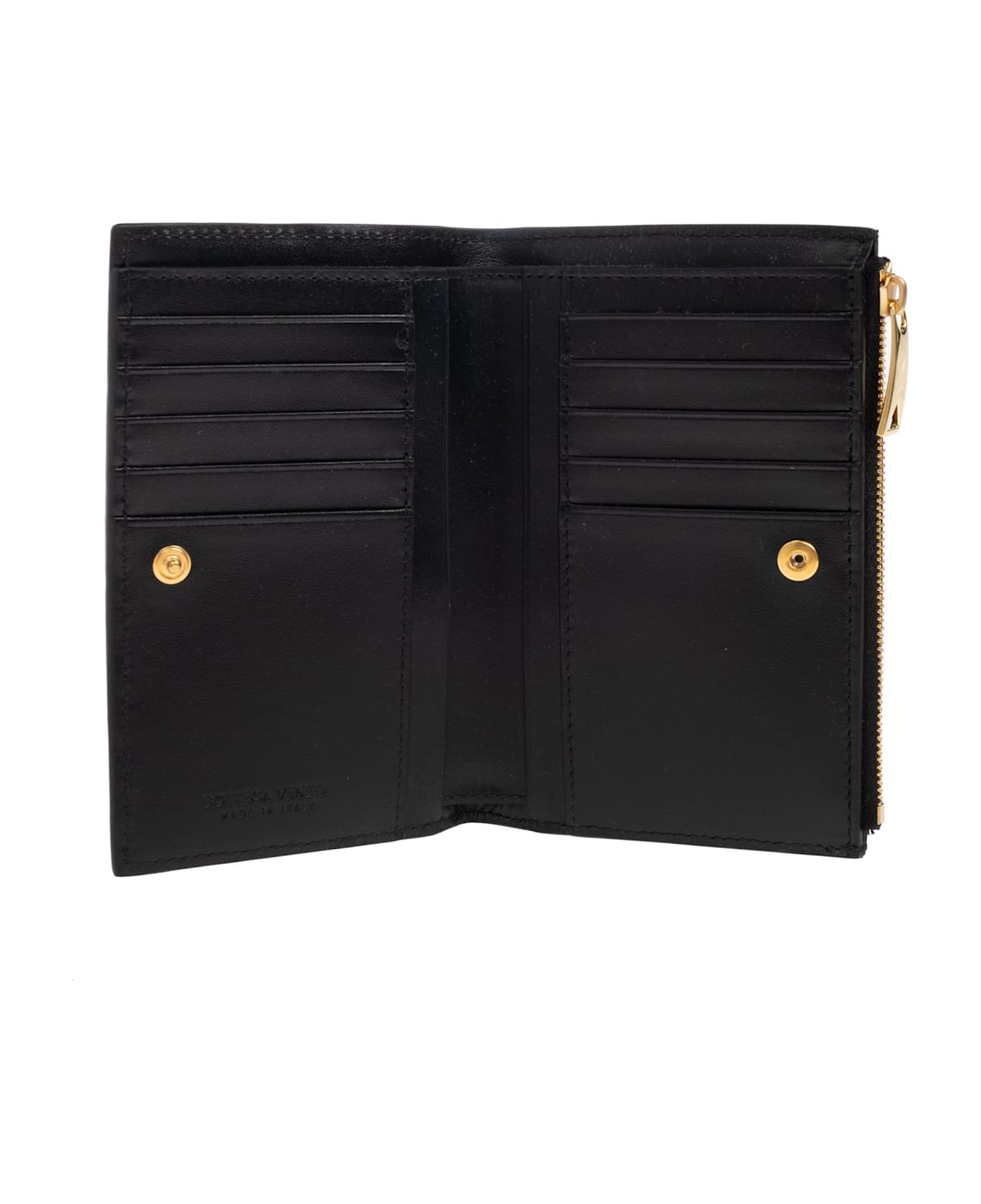 Bottega Veneta Leather Wallet - BLACK