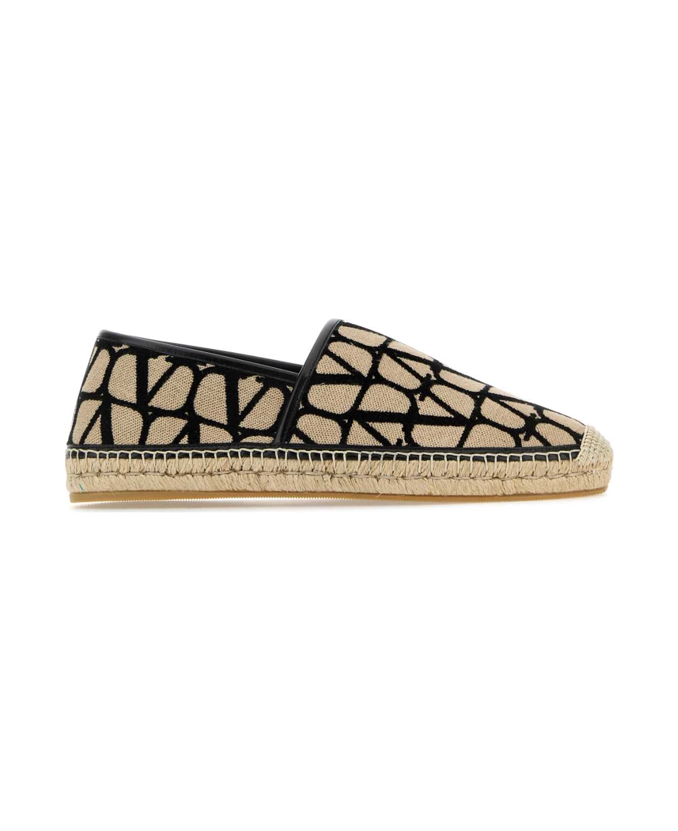 Valentino Garavani Toile Iconographe Espadrilles - NATURALENERONATURALE