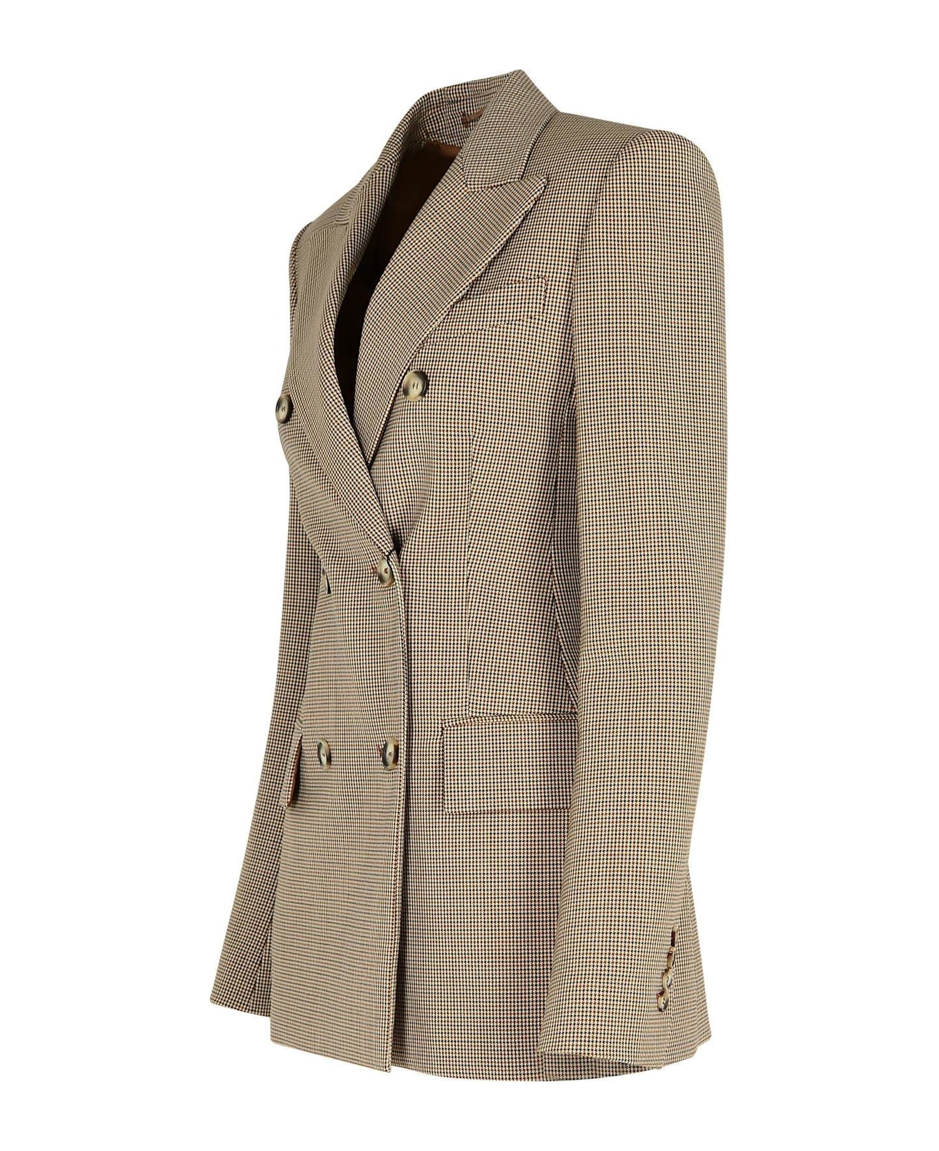 SportMax Double-breasted Long-sleeved Blazer - Brown