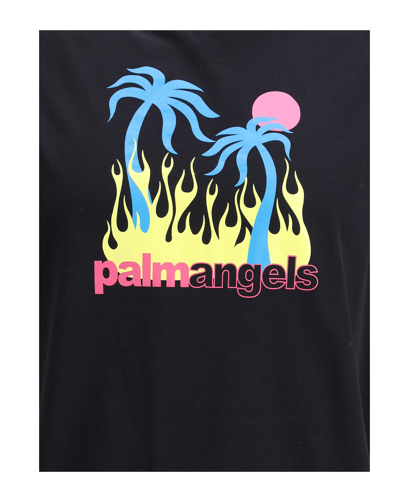 Palm Angels Burning Oasi T-shirt - Black - Multicolor